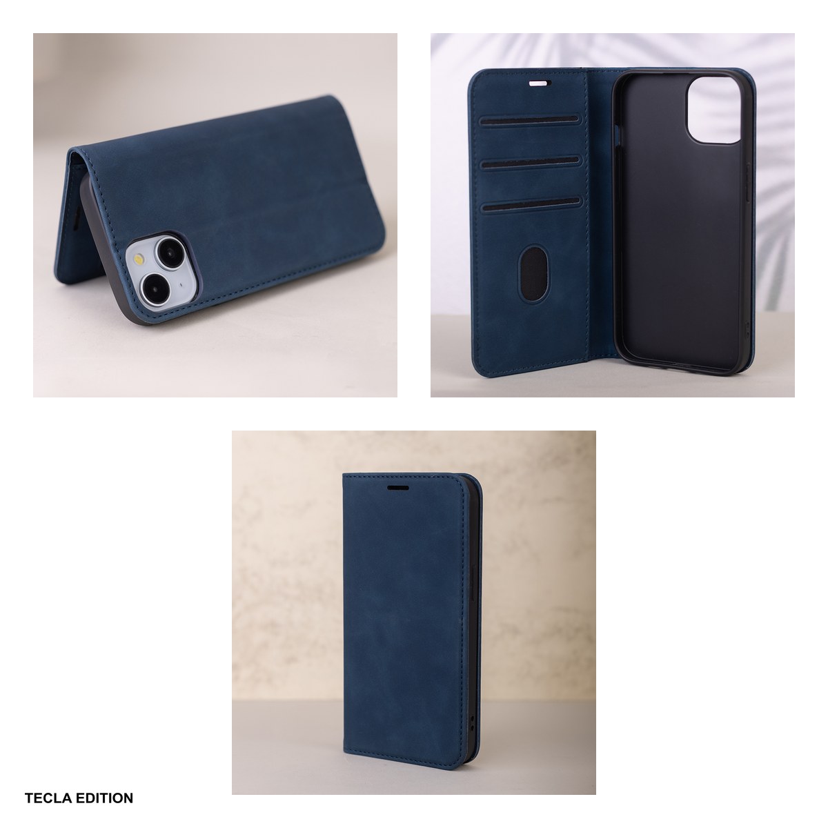 Husa Smart Suede pentru Honor 400 Lite, tip carte cu inchidere magnetica, Albastru [4]