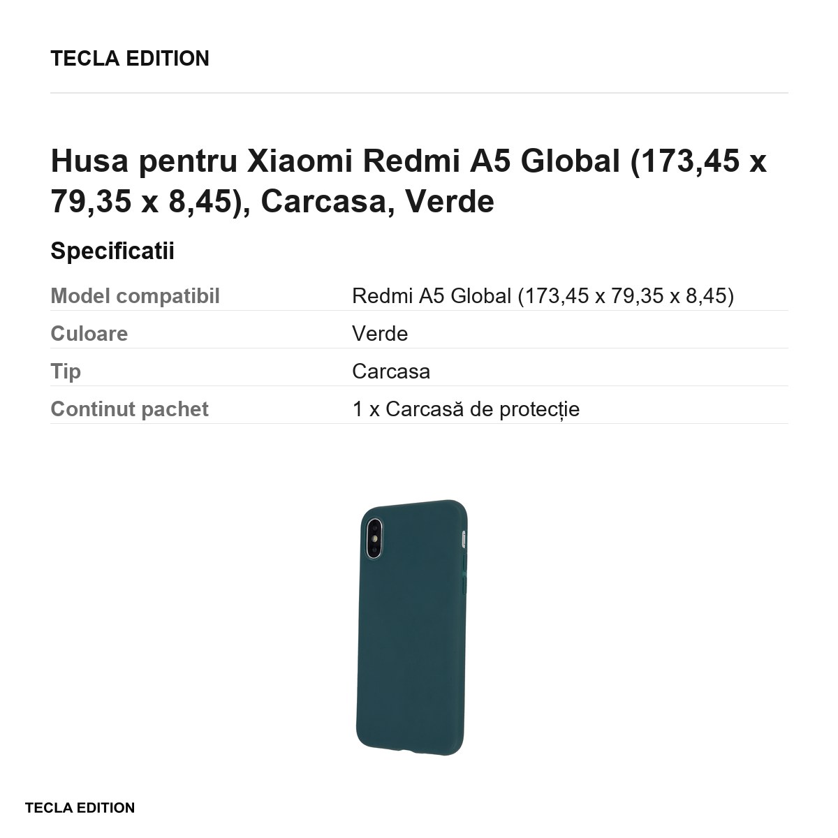Husa Matt TPU forest pentru Xiaomi Redmi A5 Global, Carcasa, Verde [2]