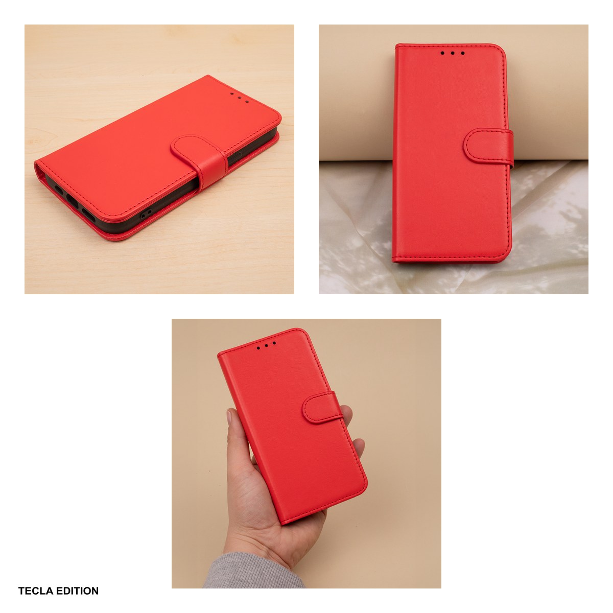 Husa Smart Classic pentru Honor Magic 7 Lite, tip carte cu inchidere magnetica, Rosu [5]