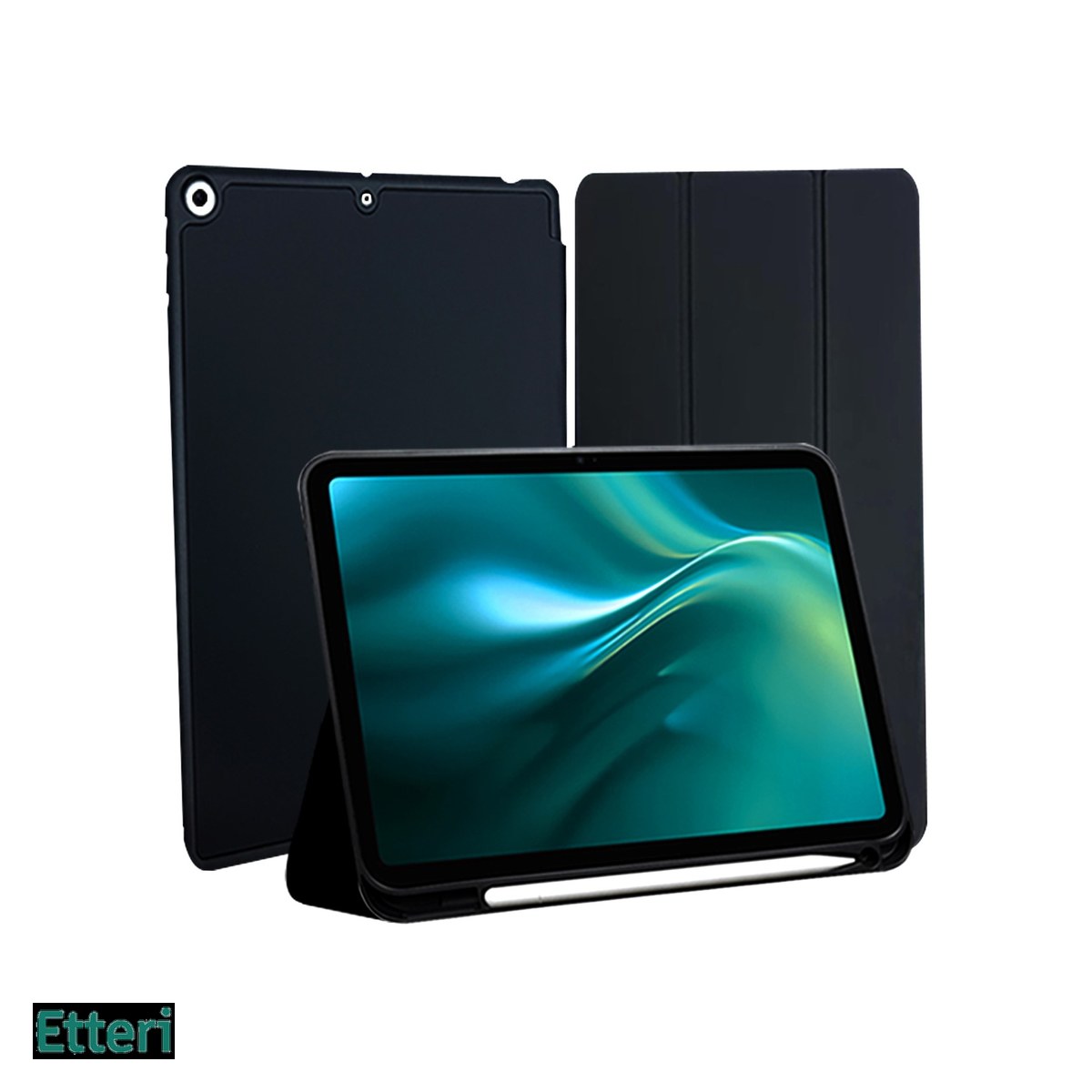 Huse si protectii pentru Apple iPad 10.2 (gen 7/8/9) - Husa Etteri pentru, Carcasa magnetica, Negru