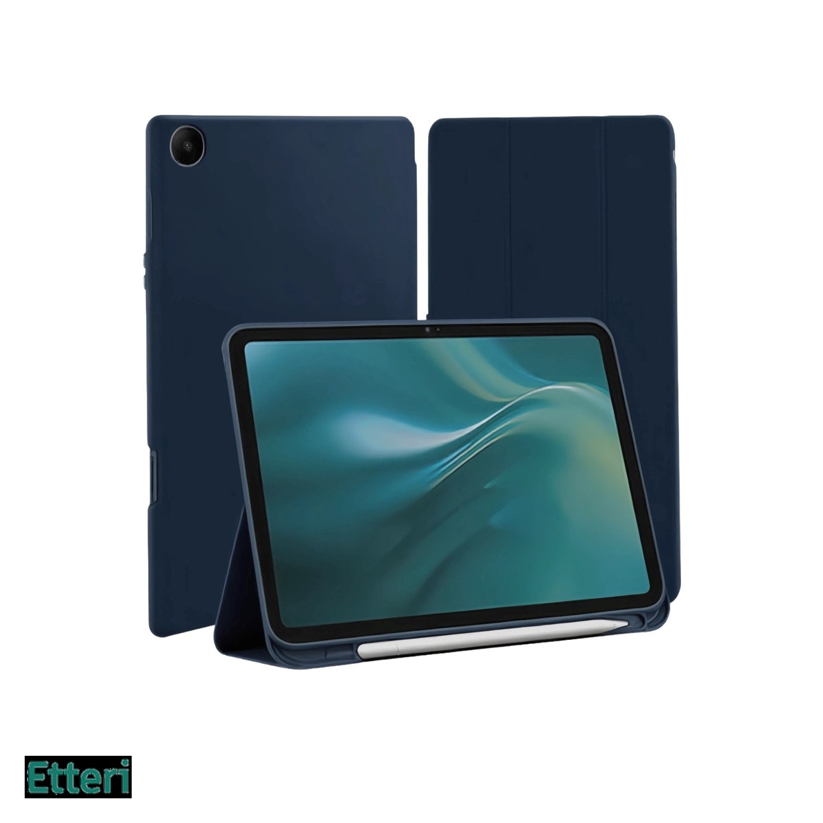 Huse si protectii smartphone - Husa Etteri Tab 11 pentru Samsung Galaxy Tab A9+, Carcasa magnetica, Albastru