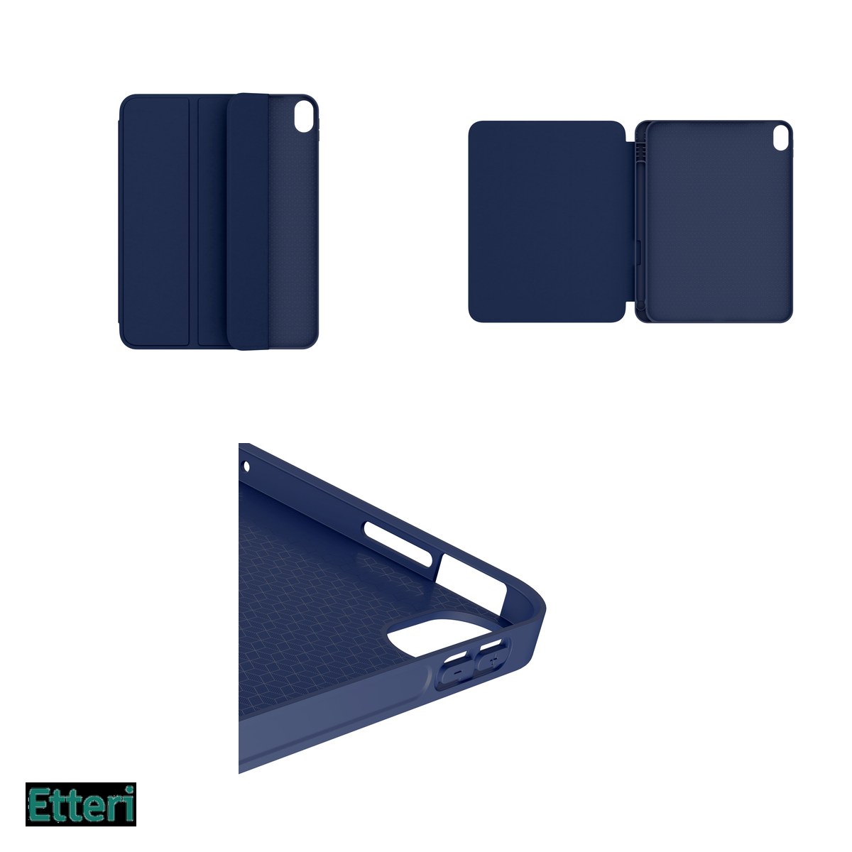 Husa Etteri Tab 11 pentru Samsung Galaxy Tab A9+, Carcasa magnetica, Albastru [3]