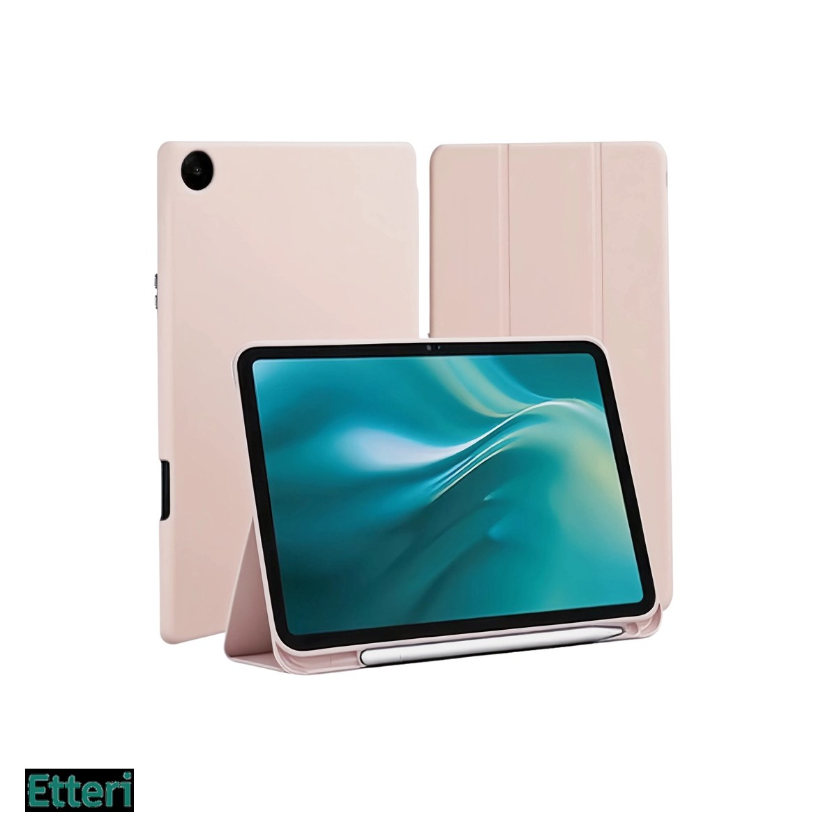 Huse si protectii smartphone - Husa Etteri Tab 11 pentru Samsung Galaxy Tab A9+, Carcasa magnetica, Roz