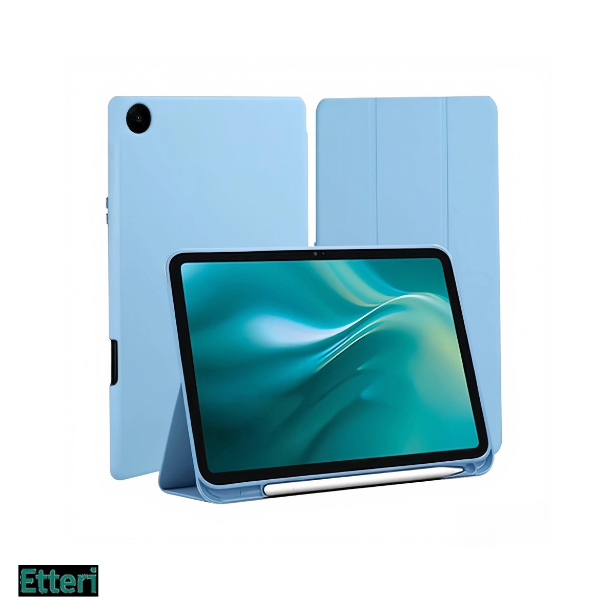 Huse si protectii smartphone - Husa Etteri Tab 11 pentru Samsung Galaxy Tab A9+, Carcasa magnetica, Albastru