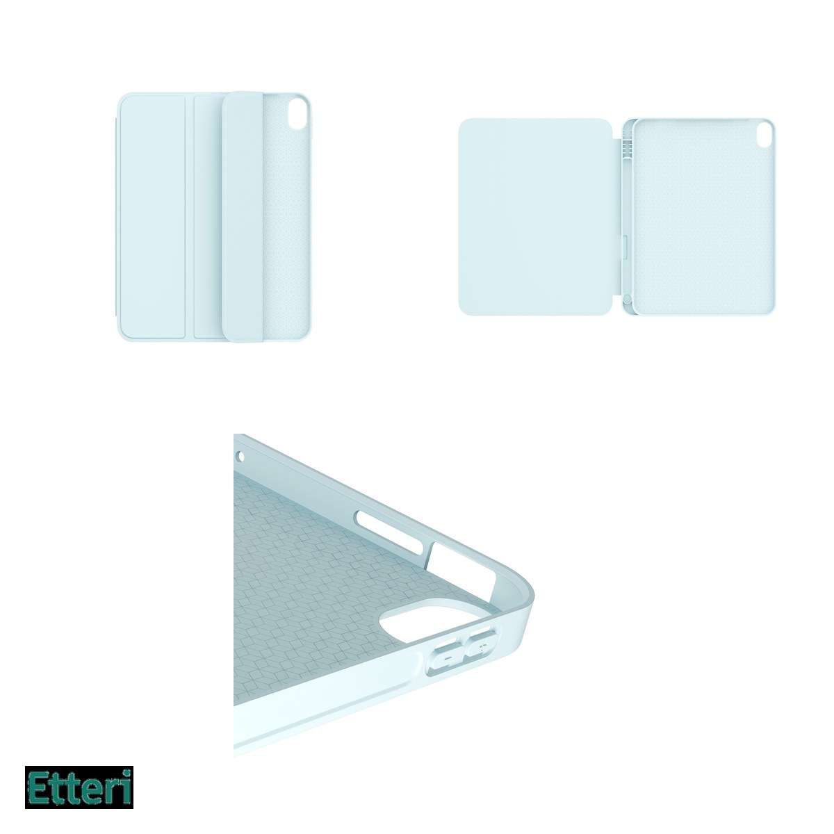 Husa Etteri Tab 11 pentru Samsung Galaxy Tab A9+, Carcasa magnetica, Albastru [3]