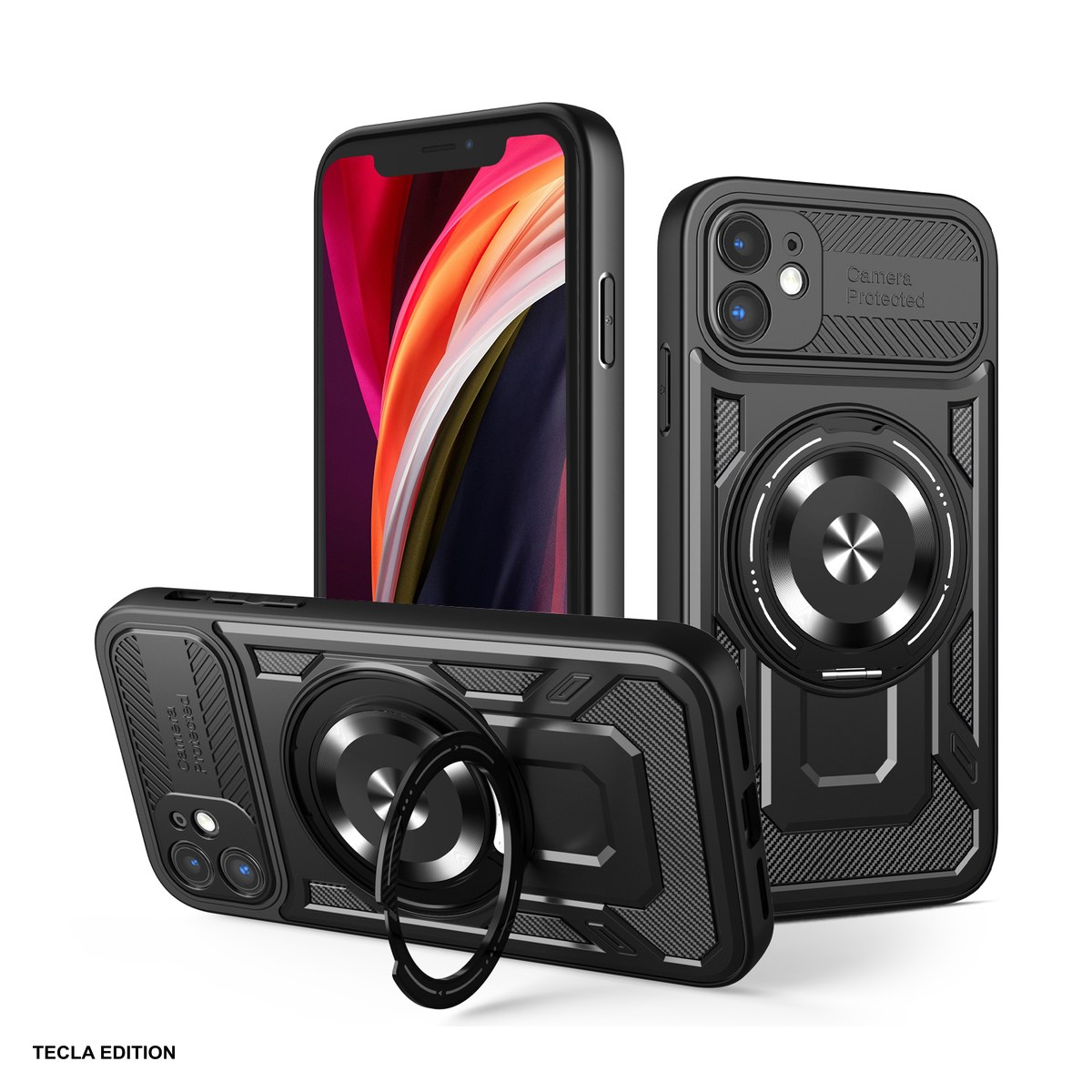 Huse si protectii smartphone - Husa Defender Armor Mag pentru Apple iPhone 11, Carcasa magnetica, Negru