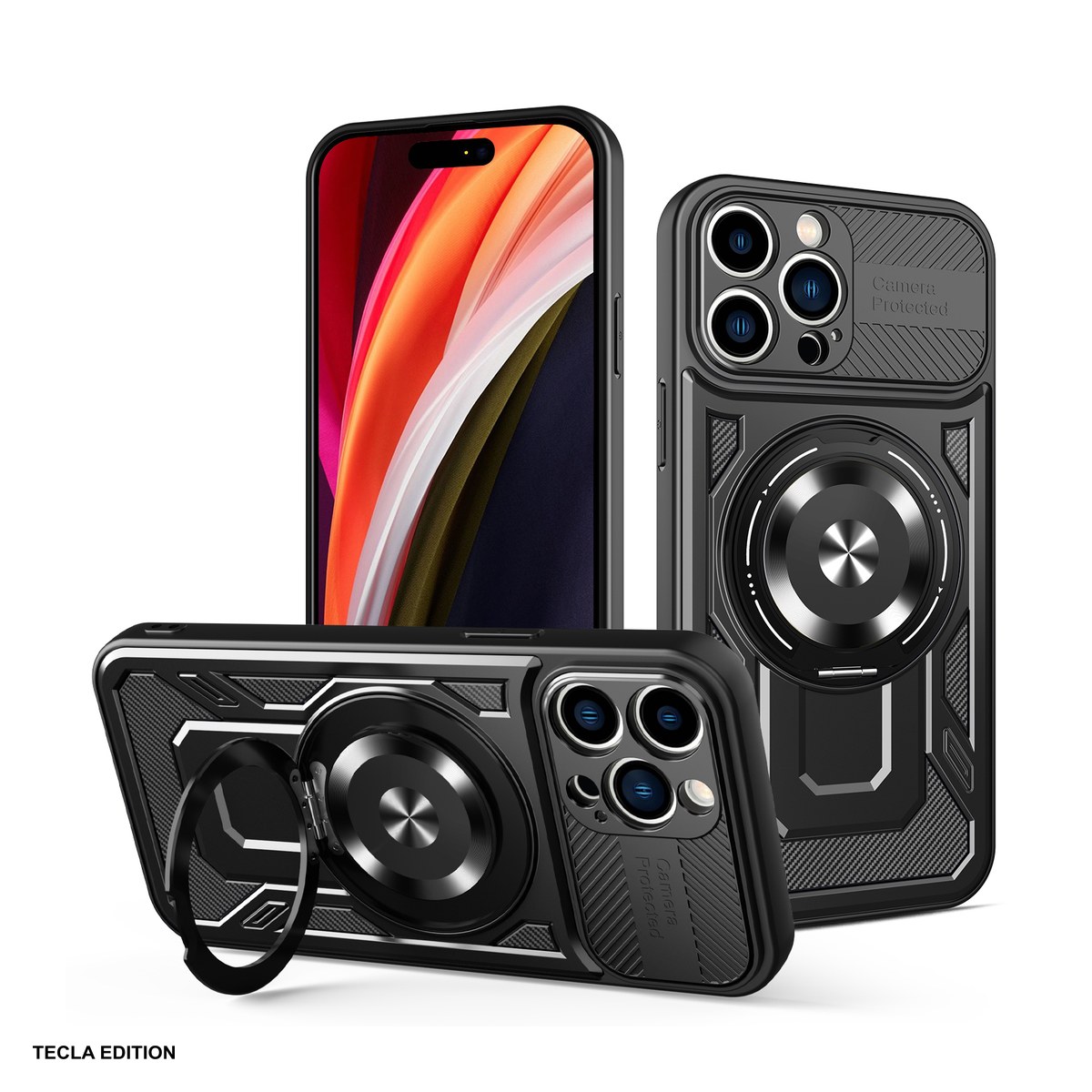 Huse si protectii smartphone - Husa Defender Armor Mag pentru Apple iPhone 14 Pro Max, Carcasa magnetica, Negru