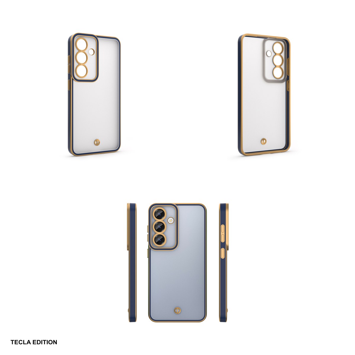 Husa Silky Gold pentru OPPO Reno 13F 5G (Global), Carcasa, Albastru [3]