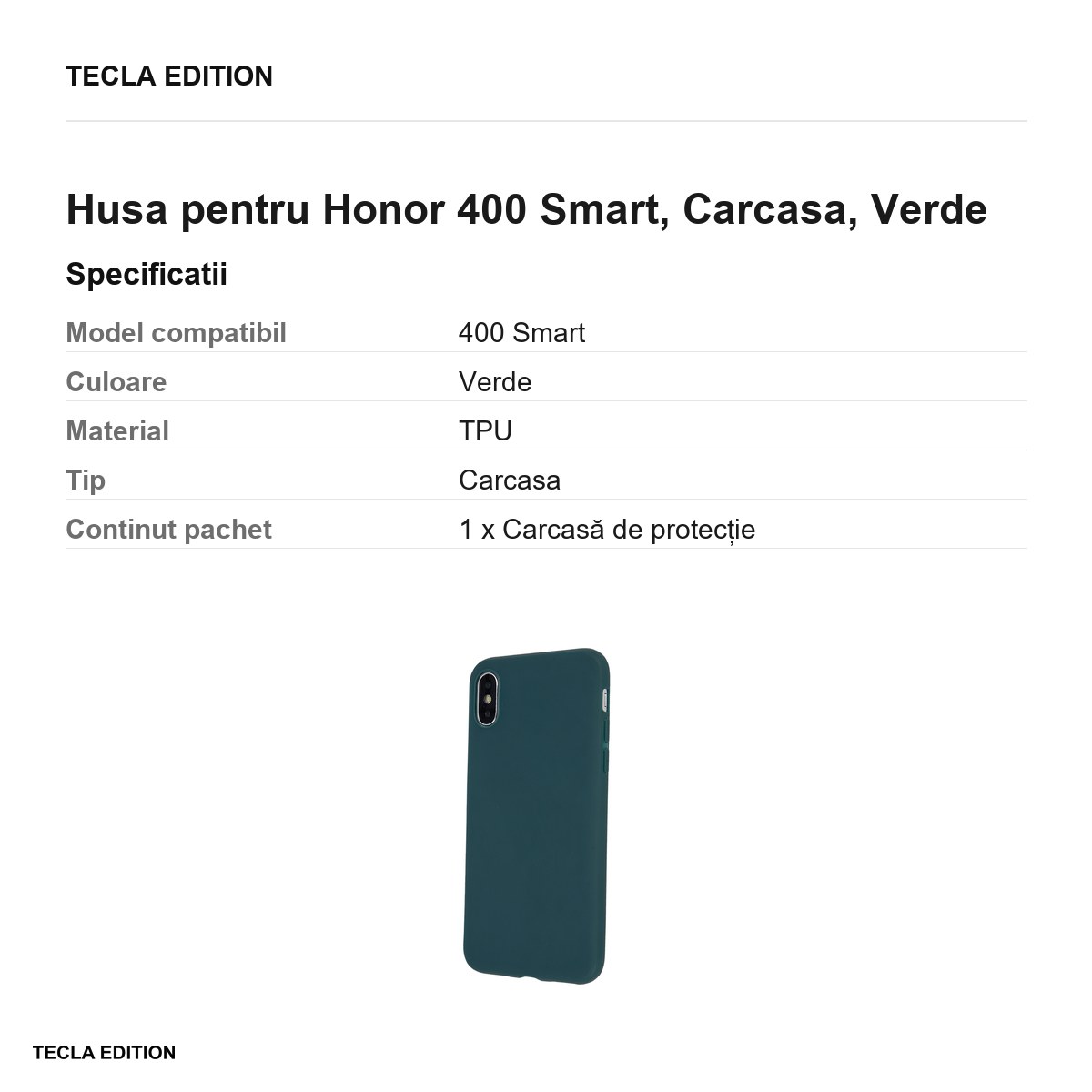 Husa Matt TPU forest pentru Honor 400 Smart, Carcasa, Verde [2]