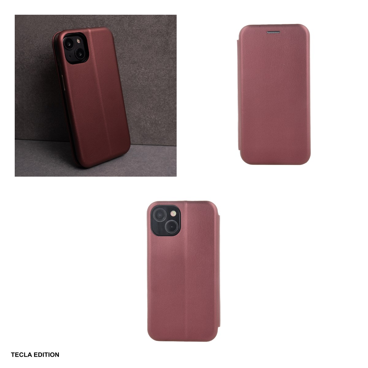 Husa Smart Diva pentru Xiaomi Redmi 15 5G, Redmi 15 4G EU, tip carte cu inchidere magnetica, Visiniu [3]
