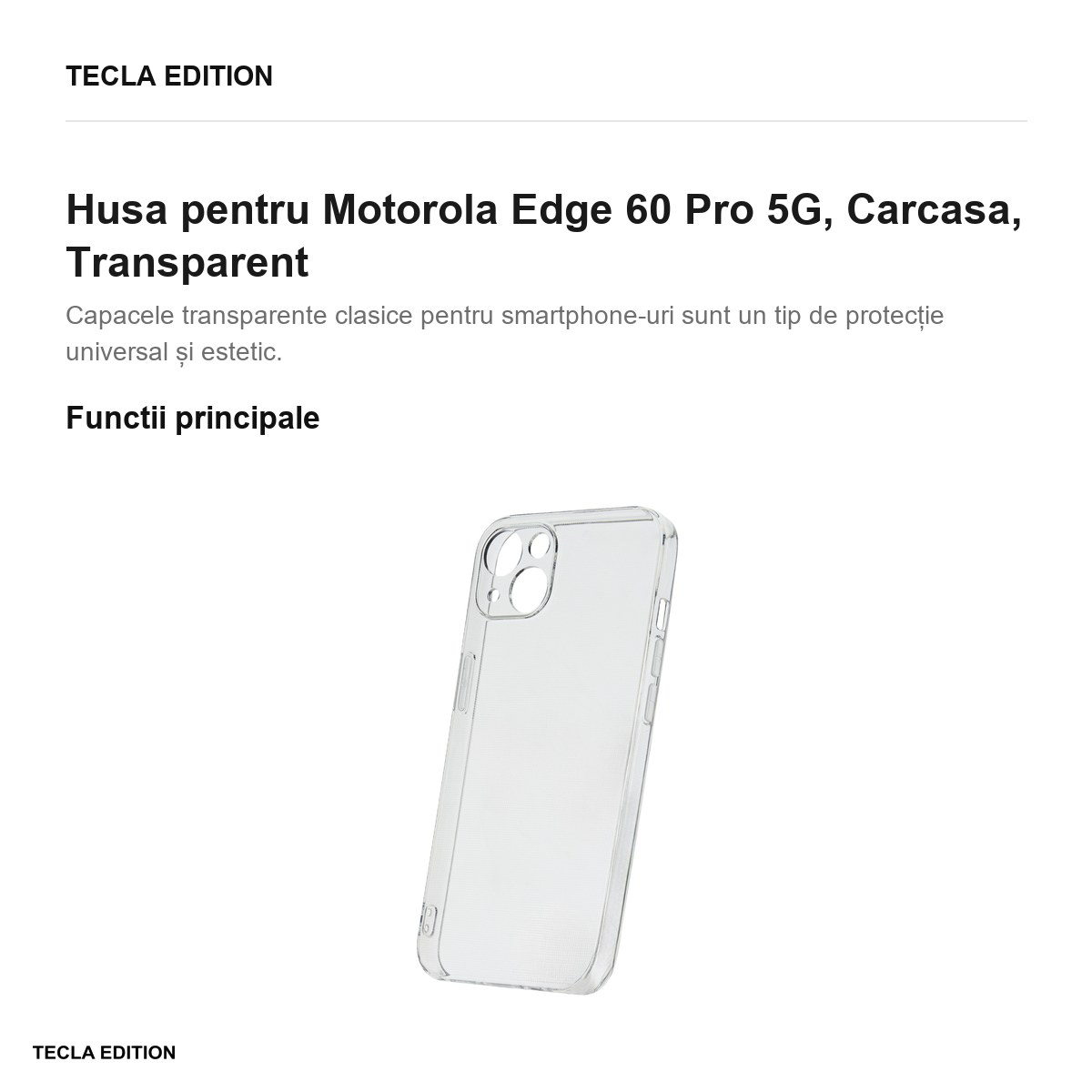 Husa Slim 2 mm pentru Motorola Edge 60 Pro 5G, Carcasa, Transparent [1]