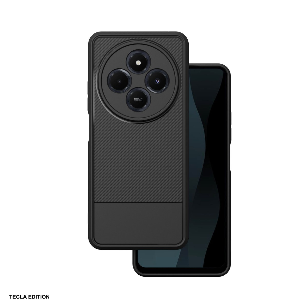 Huse si protectii pentru Xiaomi Redmi 14C 5G - Husa Simple Carbon pentru Xiaomi Redmi 14C 4G, Redmi 14C 5G, Carcasa, Negru