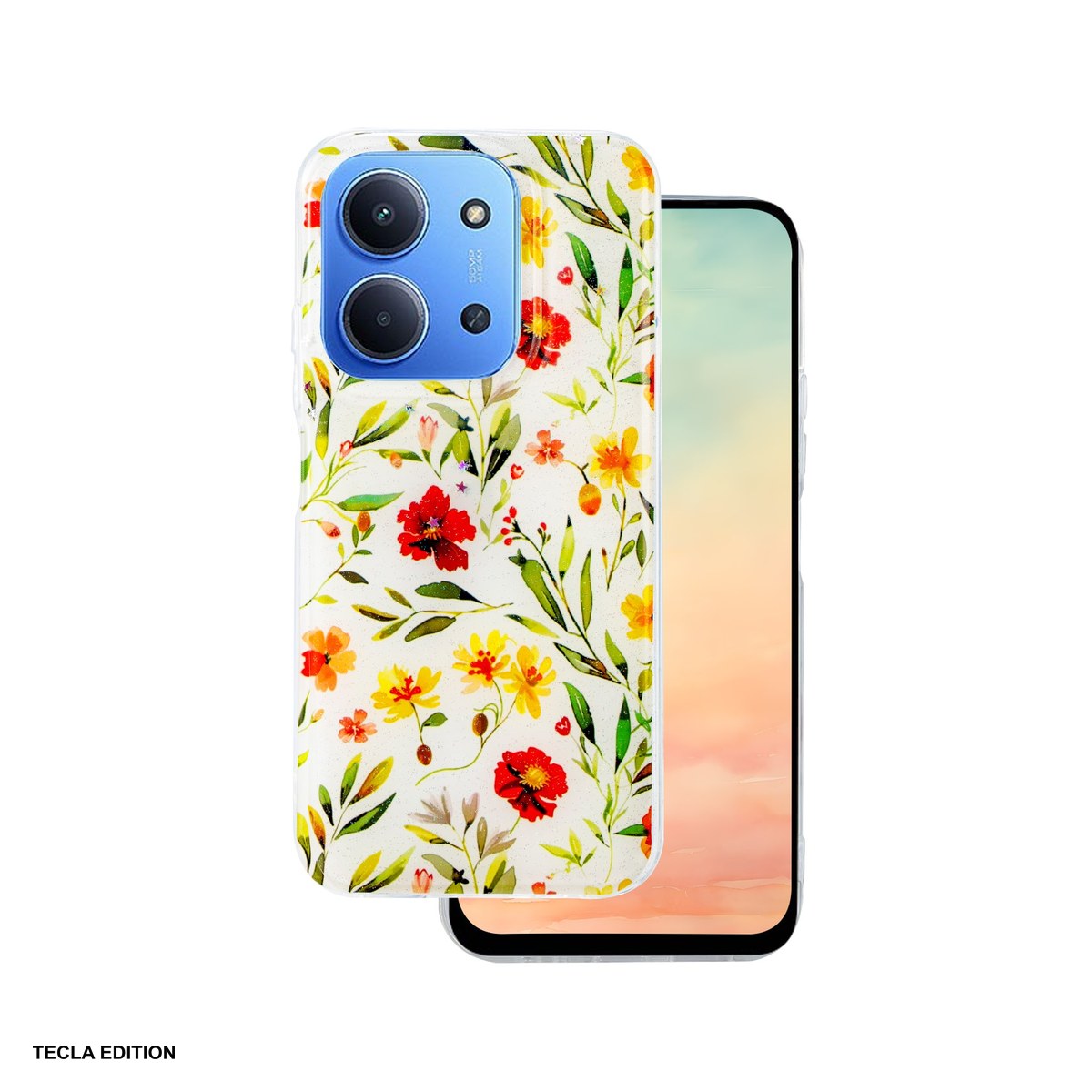 Huse si protectii pentru Xiaomi Redmi 15C 5G EU - Husa Glow Glam pentru Xiaomi Redmi 15C 5G EU, Redmi 15C 4G EU, Carcasa, Alb