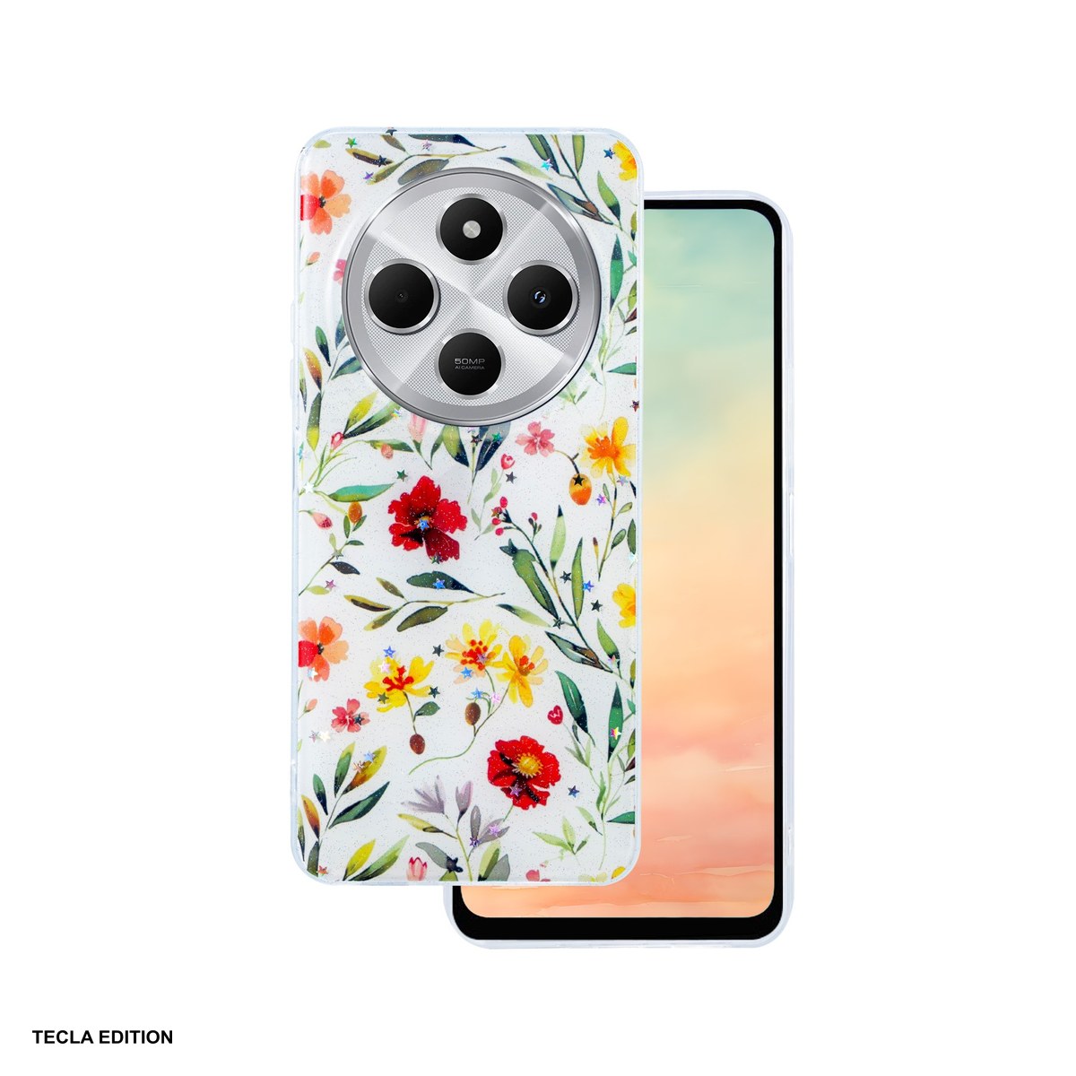 Huse si protectii pentru Xiaomi Note 14 Pro 5G - Husa Glow Glam pentru Xiaomi Note 14 Pro 5G (Global), Carcasa, Alb