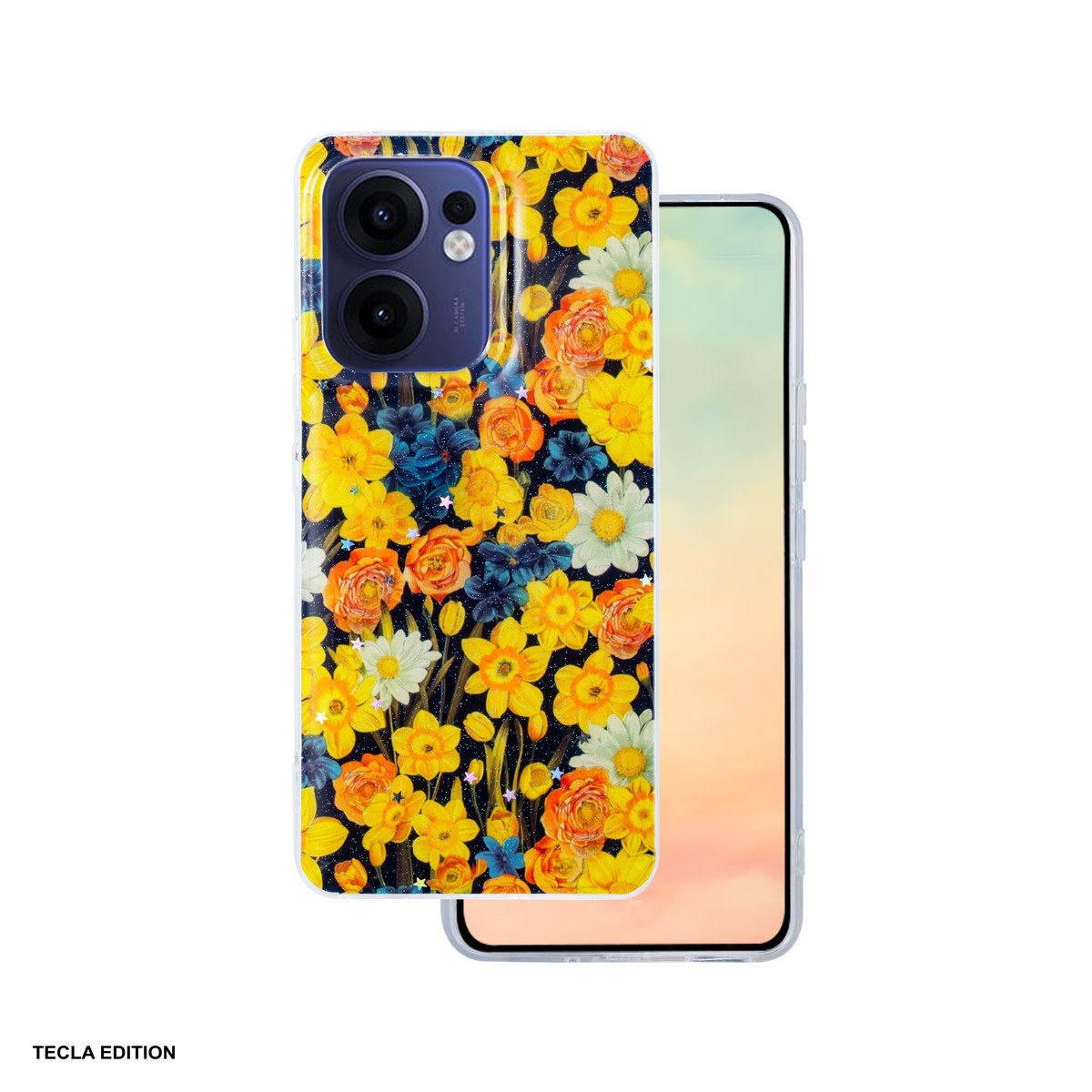 Huse si protectii pentru Oppo Reno 13F 5G - Husa Glow Glam pentru OPPO Reno 13F 5G (Global), Carcasa, Portocaliu