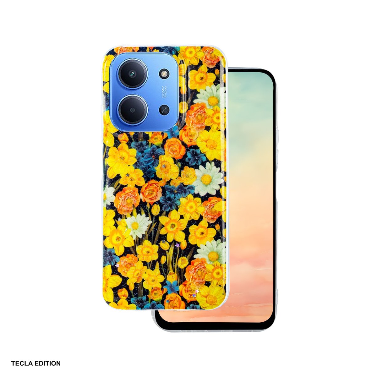 Huse si protectii pentru Xiaomi Redmi 15 5G - Husa Glow Glam pentru Xiaomi Redmi 15 4G EU, Redmi 15 5G, Carcasa, Portocaliu