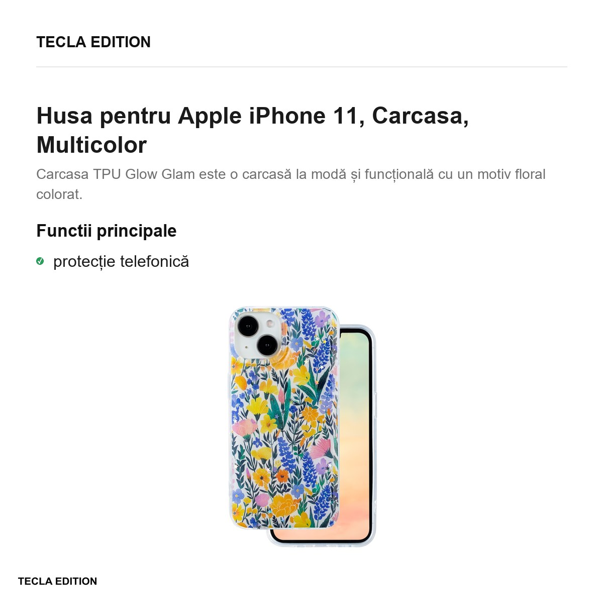 Husa Glow Glam rustic pentru Apple iPhone 11, Carcasa, Multicolor [1]