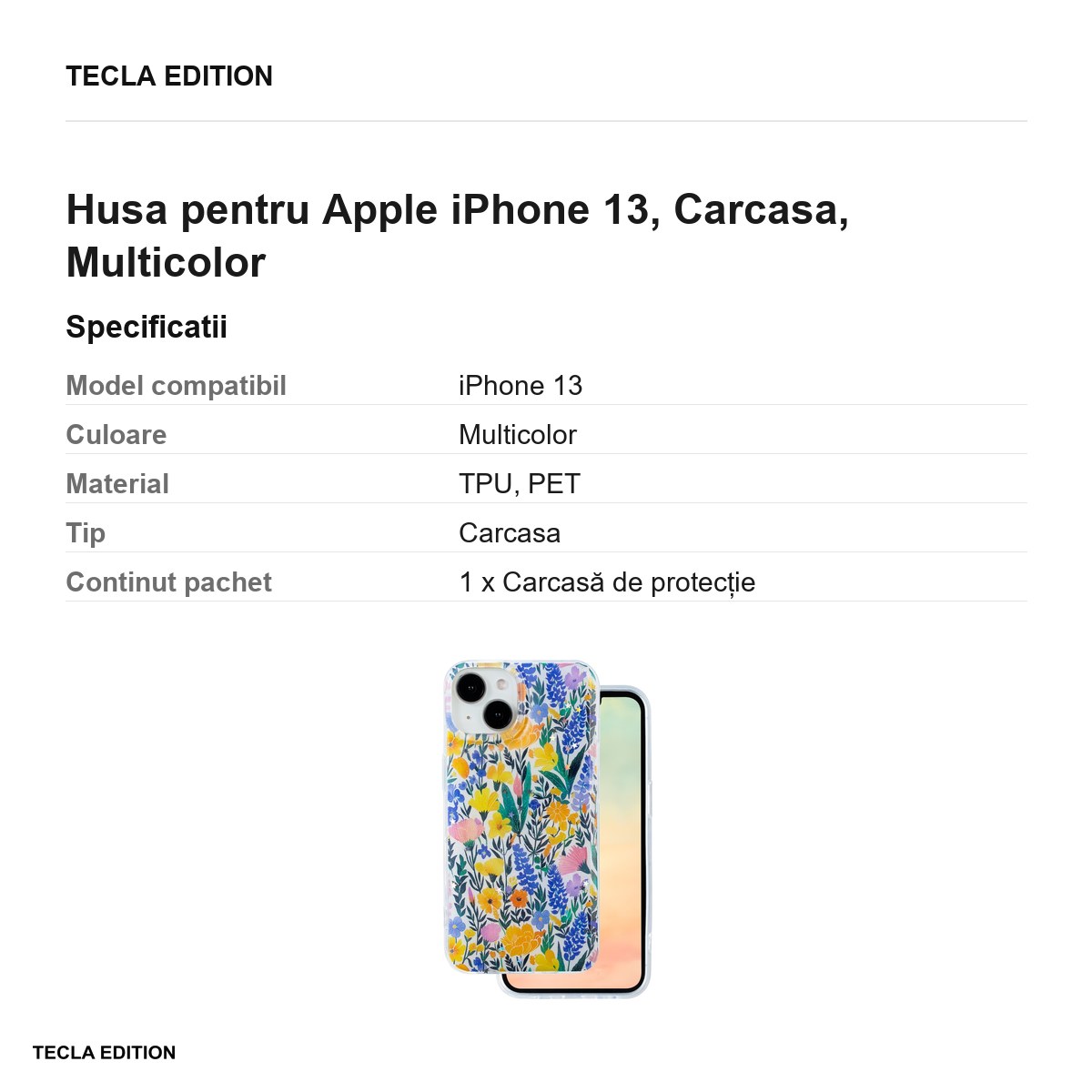 Husa Glow Glam rustic pentru Apple iPhone 13, Carcasa, Multicolor [2]