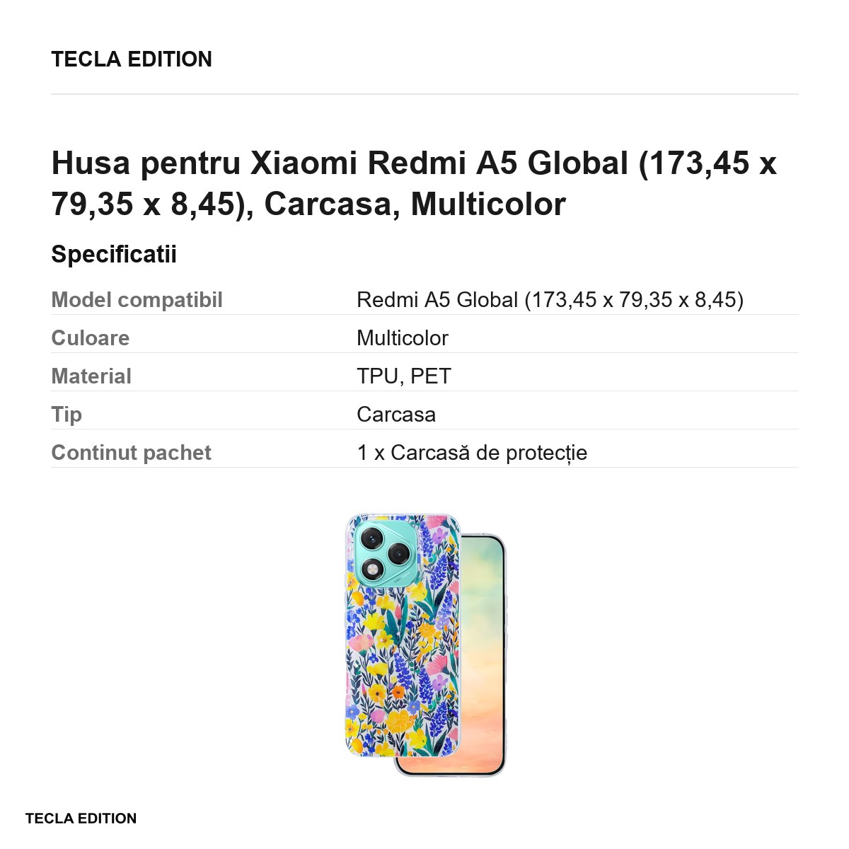 Husa Glow Glam rustic pentru Xiaomi Redmi A5 Global, Carcasa, Multicolor [2]