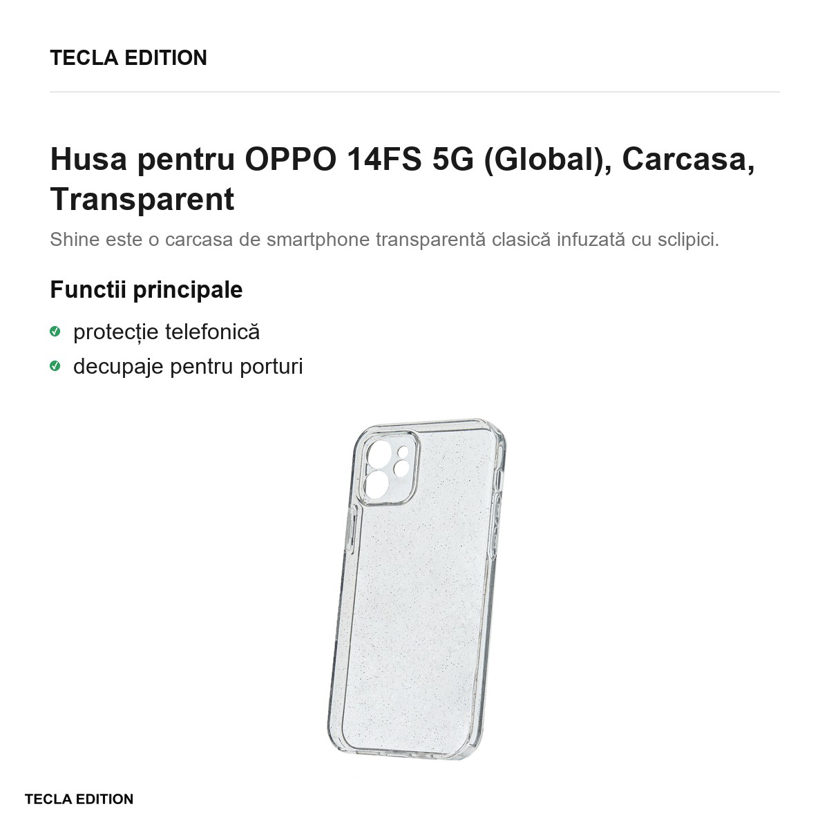 Husa Shine pentru OPPO 14FS 5G (Global), Carcasa, Transparent [1]