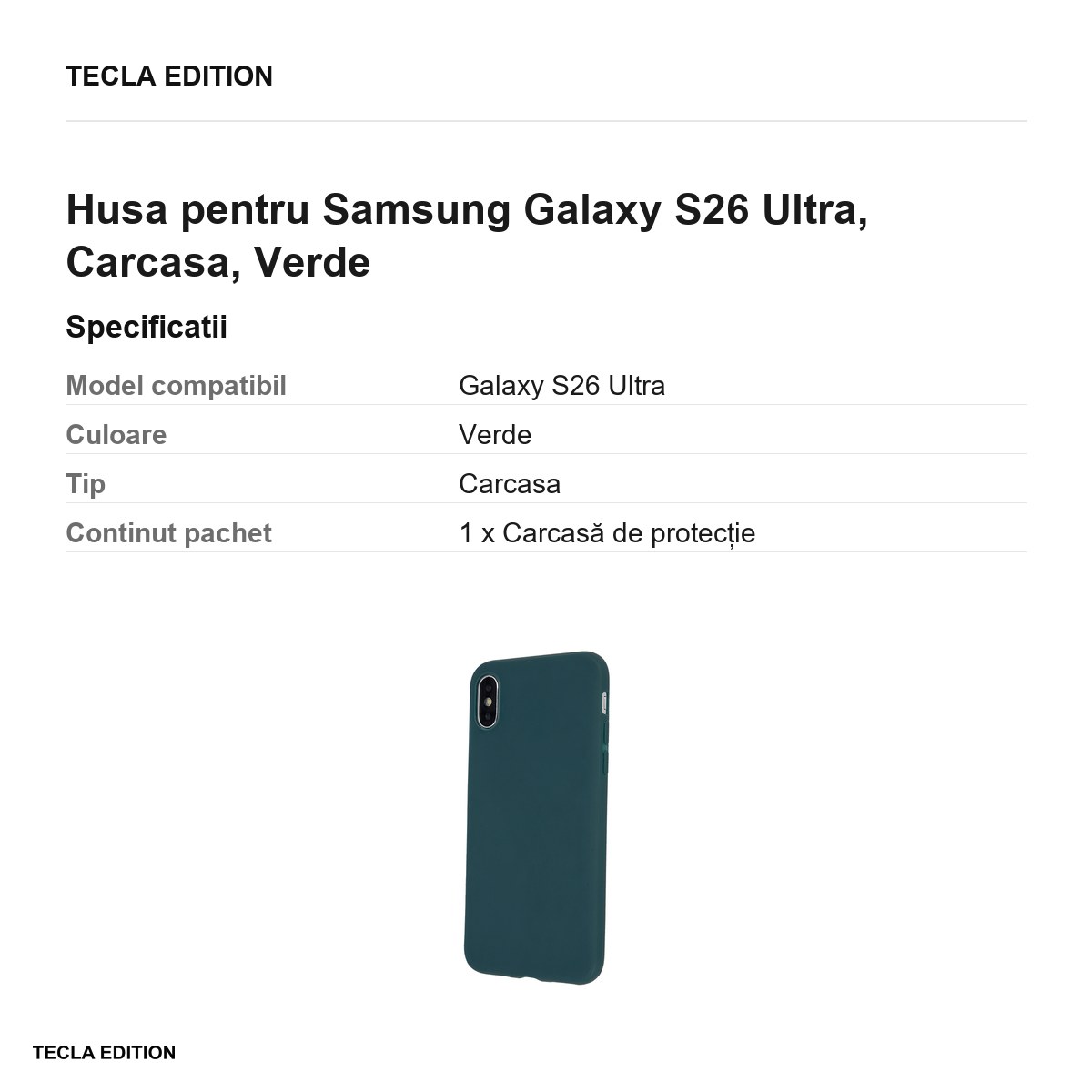 Husa Matt TPU forest pentru Samsung Galaxy S26 Ultra, Carcasa, Verde [2]