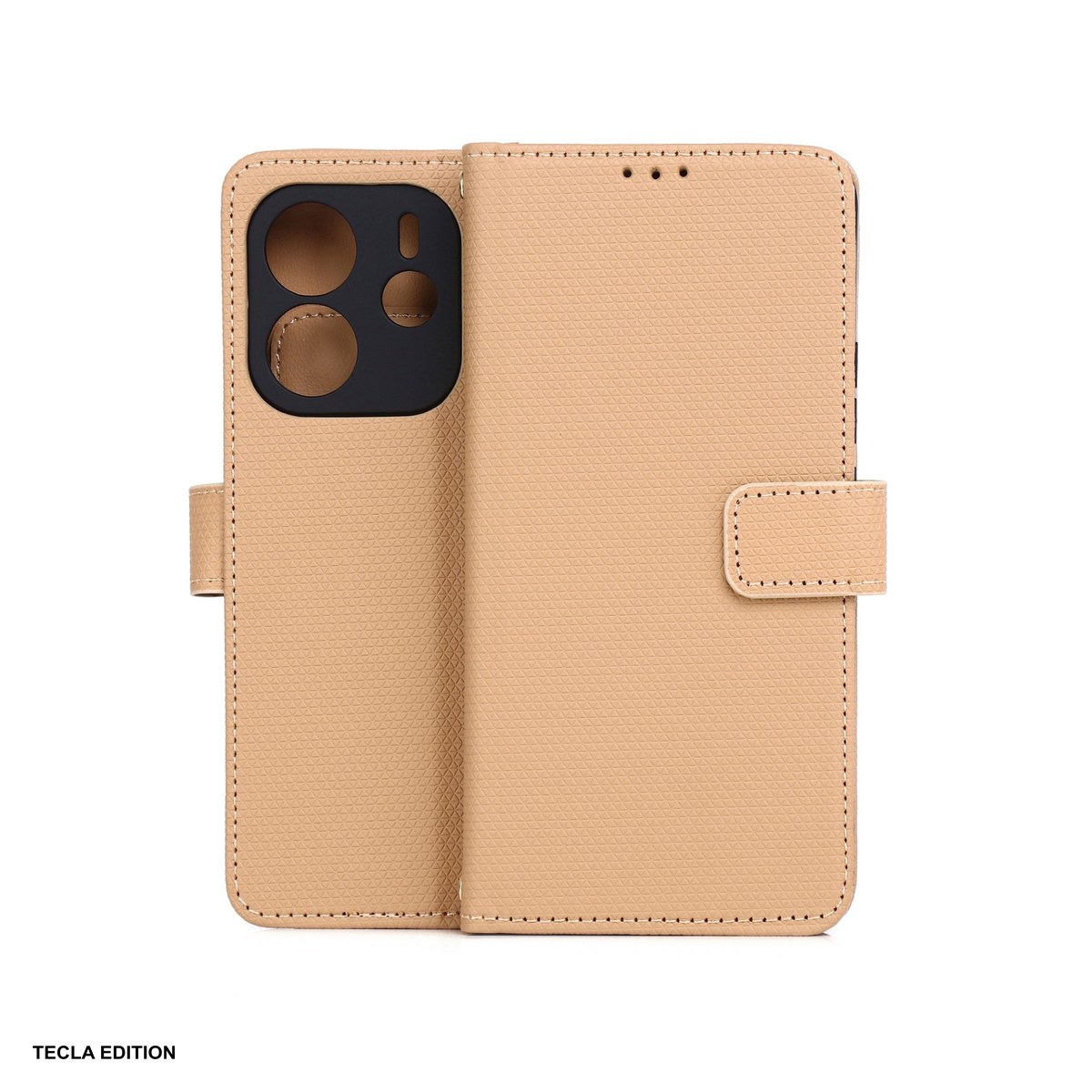 Huse si protectii pentru Xiaomi Redmi Note 14 4G - Husa Smart Triangle pentru Xiaomi Redmi Note 14 4G (Global), tip carte, Maro