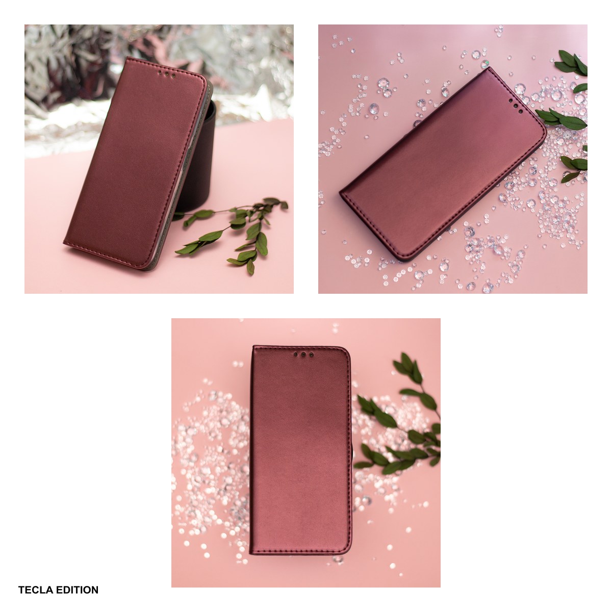Husa Smart Magnetic pentru Honor X70, Magic 8 Lite, tip carte cu inchidere magnetica, Visiniu [5]
