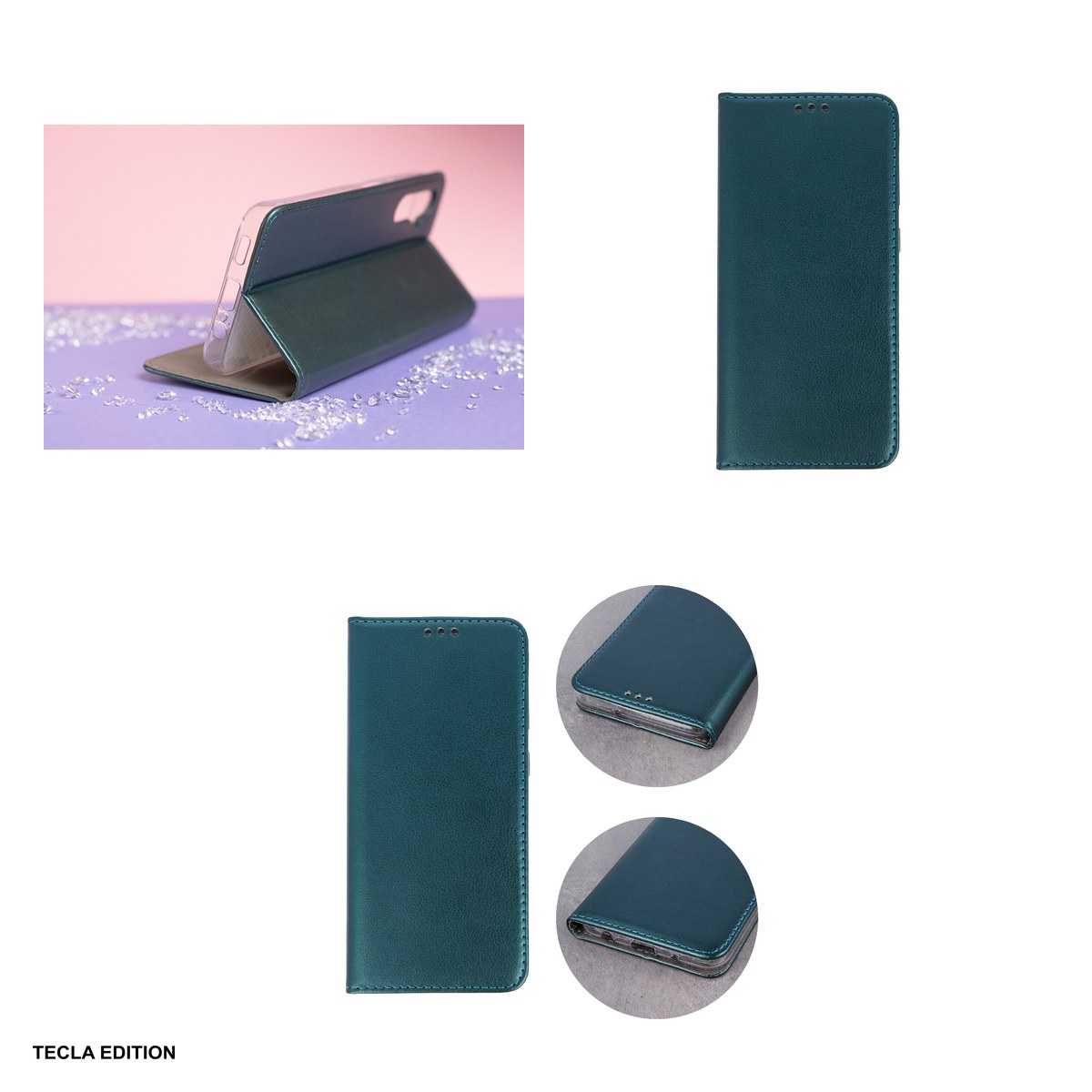 Husa Smart Magnetic pentru Honor X70, Magic 8 Lite, tip carte cu inchidere magnetica, Verde [3]