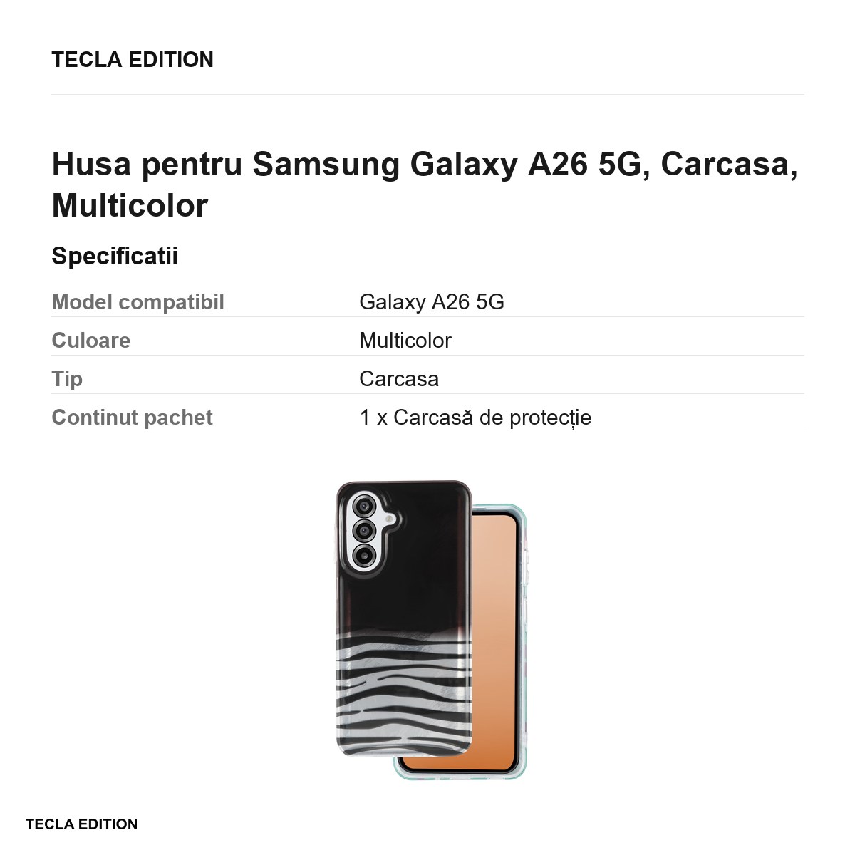 Husa Animal Print Okapi pentru Samsung Galaxy A26 5G, Carcasa, Multicolor [2]