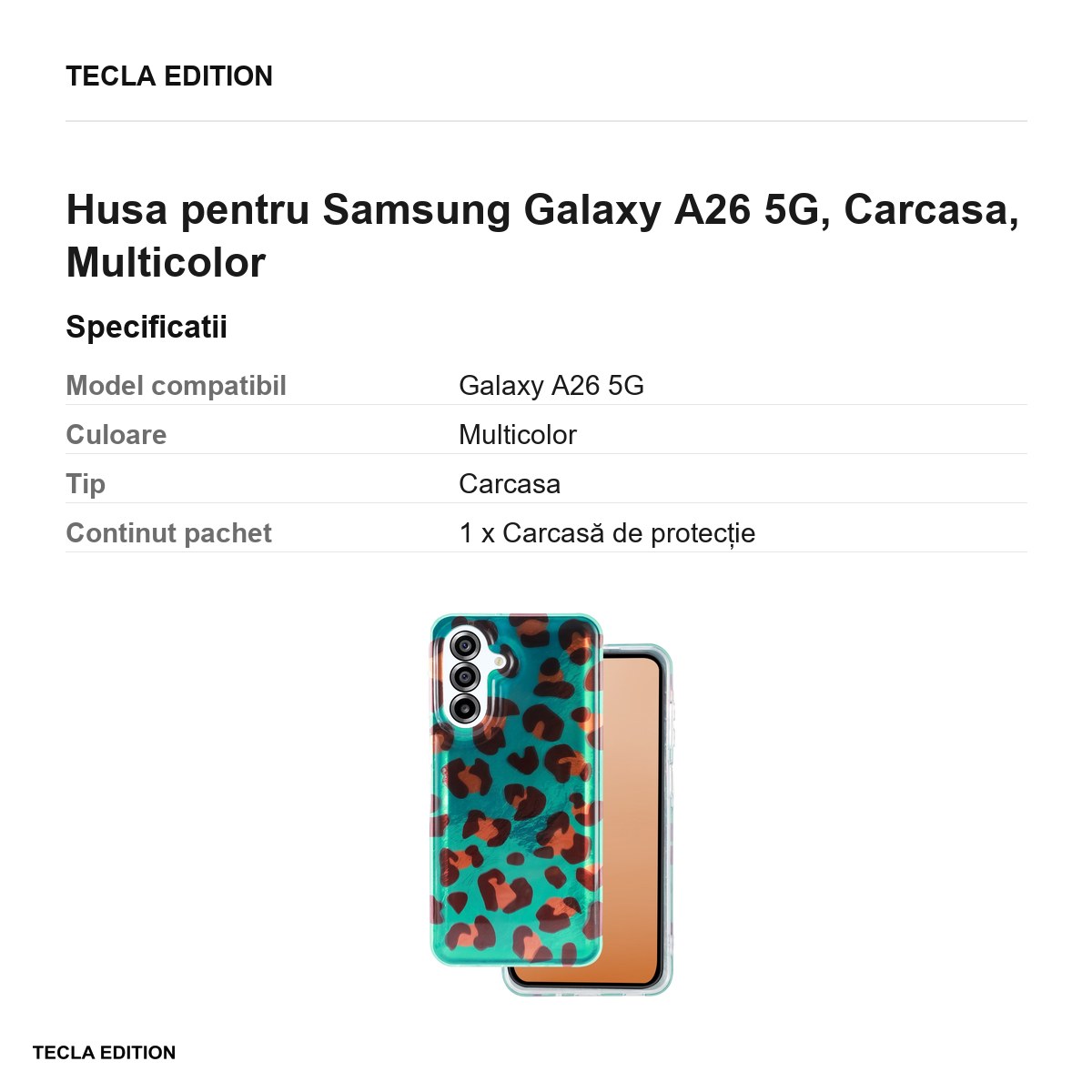 Husa Animal Print Crazy Cheetah pentru Samsung Galaxy A26 5G, Carcasa, Multicolor [2]