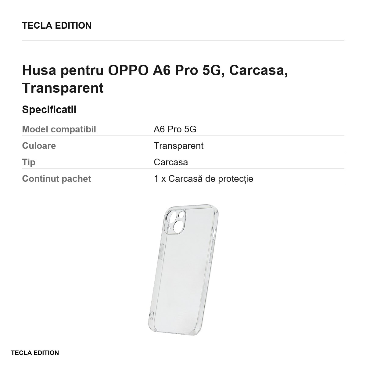 Husa Slim 2 mm pentru OPPO A6 Pro 5G, Carcasa, Transparent [2]