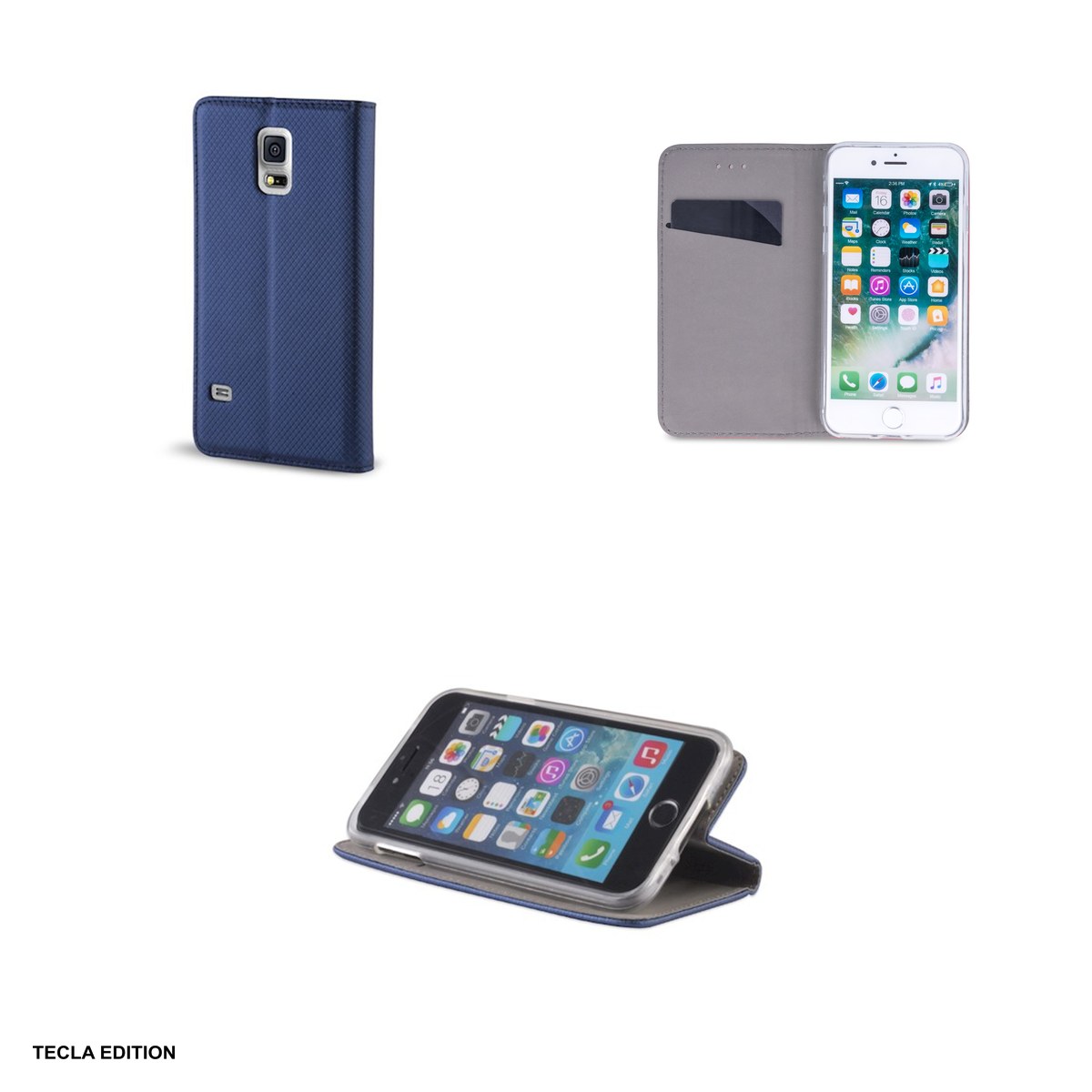 Husa Smart Magnet pentru Samsung Galaxy S26 Plus, tip carte cu inchidere magnetica, Albastru [3]