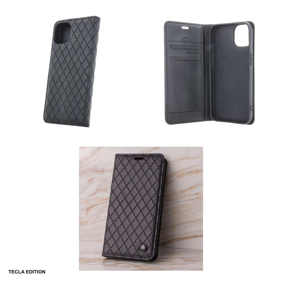 Husa Smart Caro pentru Samsung Galaxy S26 Plus, tip carte cu inchidere magnetica, Negru [3]