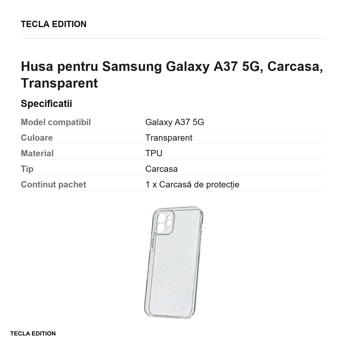 Husa Shine pentru Samsung Galaxy A37 5G, Carcasa, Transparent [2]
