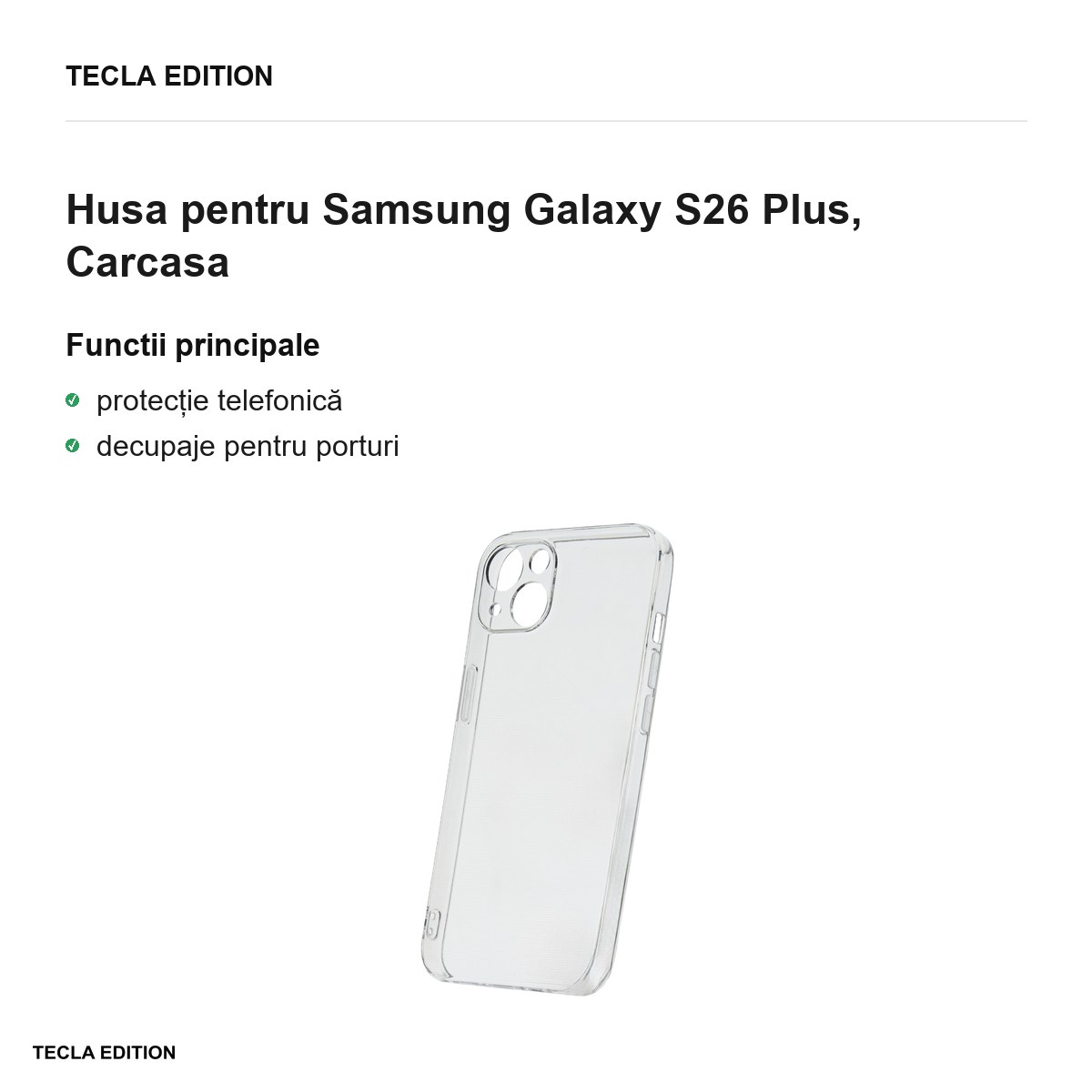 Husa Slim 2 mm Box pentru Samsung Galaxy S26 Plus, Carcasa, Transparent [1]