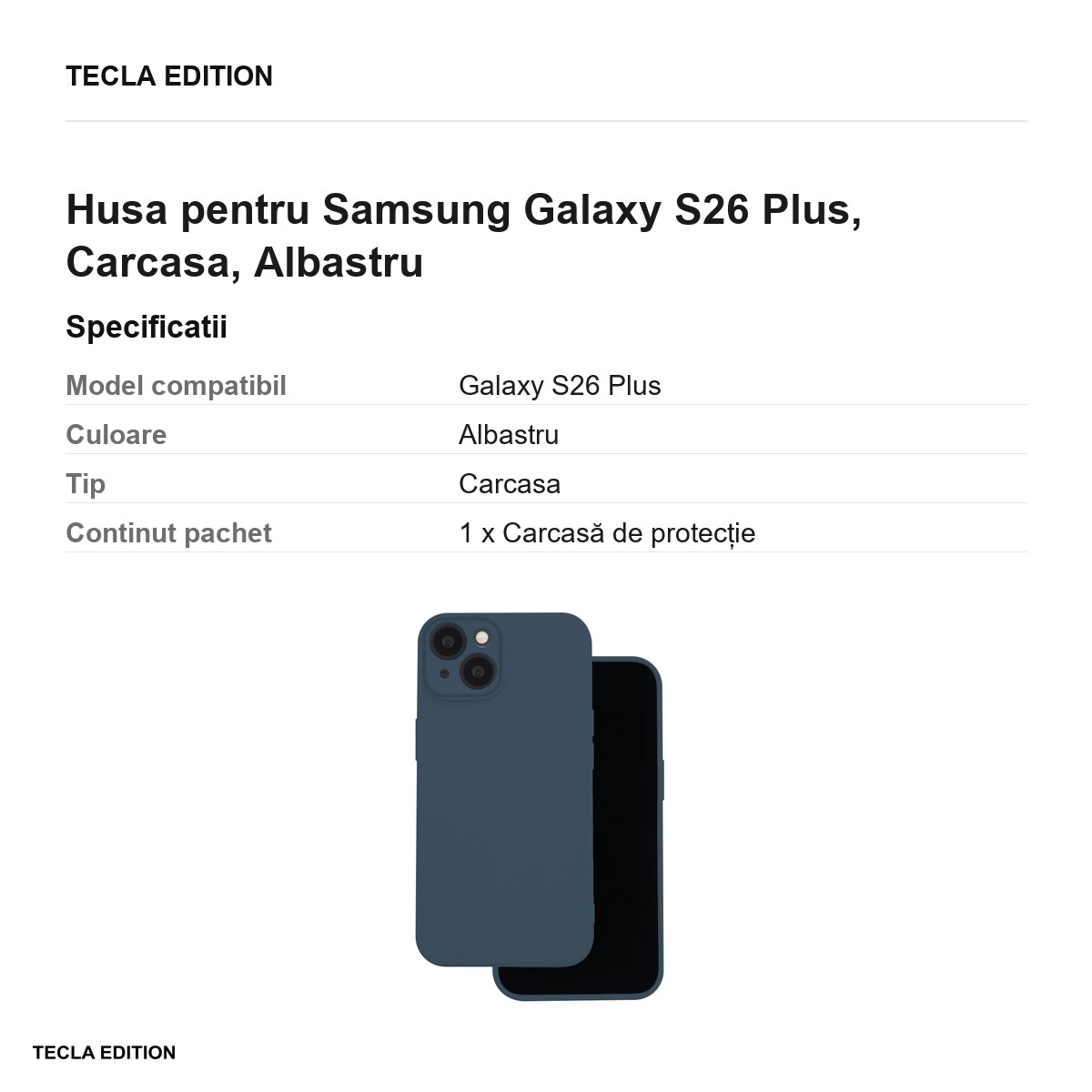 Husa Silicon Box pentru Samsung Galaxy S26 Plus, Carcasa, Albastru [2]