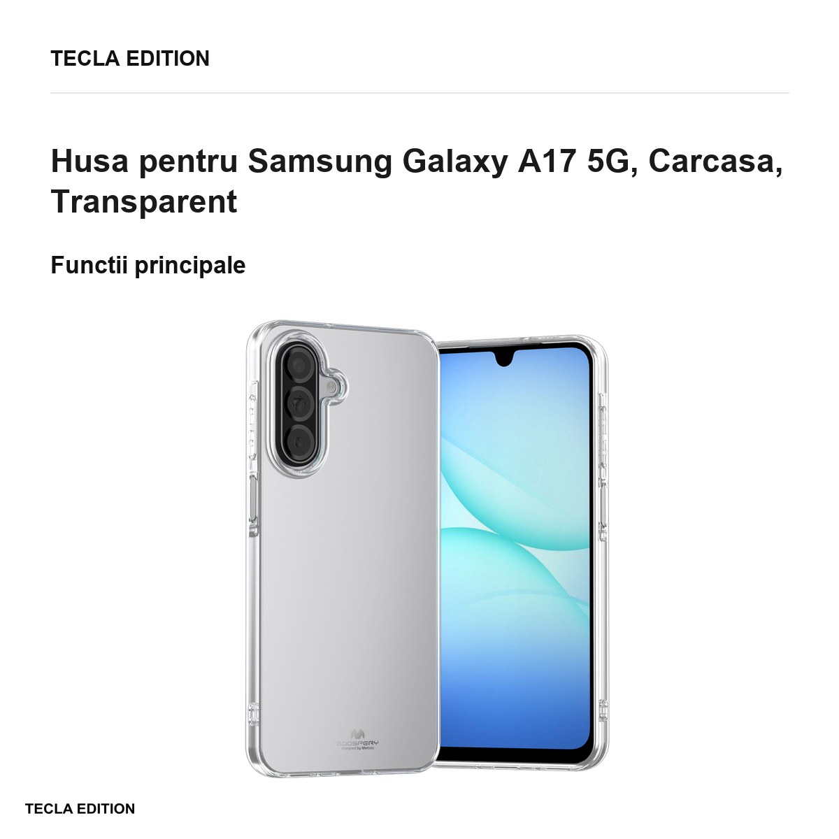 Husa Mercury Jelly pentru Samsung Galaxy A17 5G, Carcasa, Transparent [1]