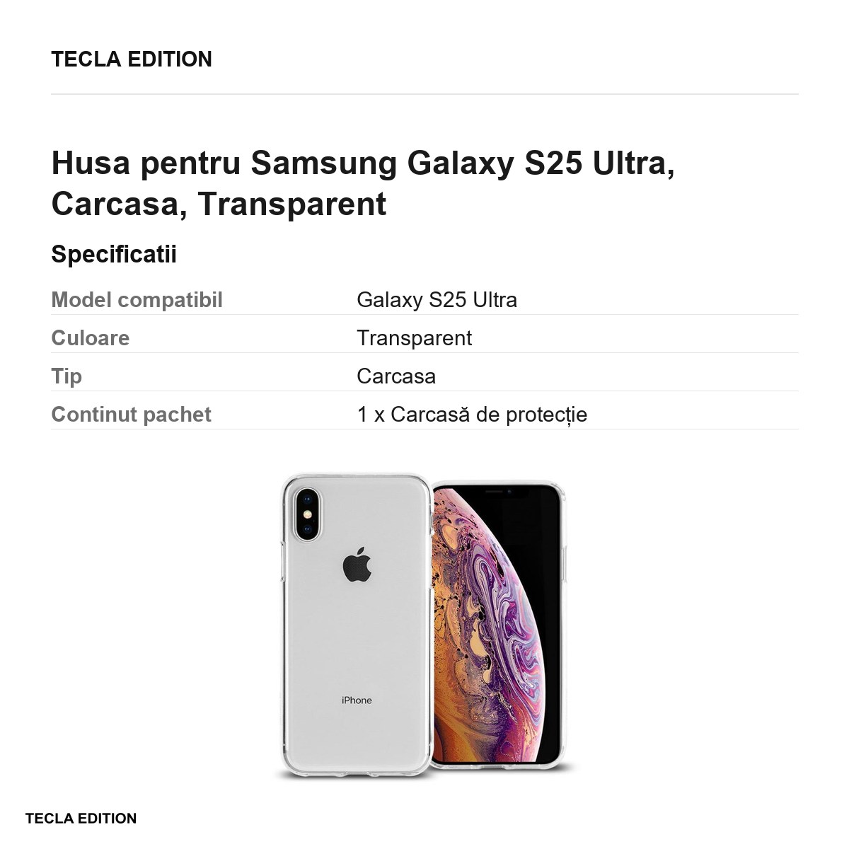 Husa Mercury Jelly pentru Samsung Galaxy S25 Ultra, Carcasa, Transparent [2]