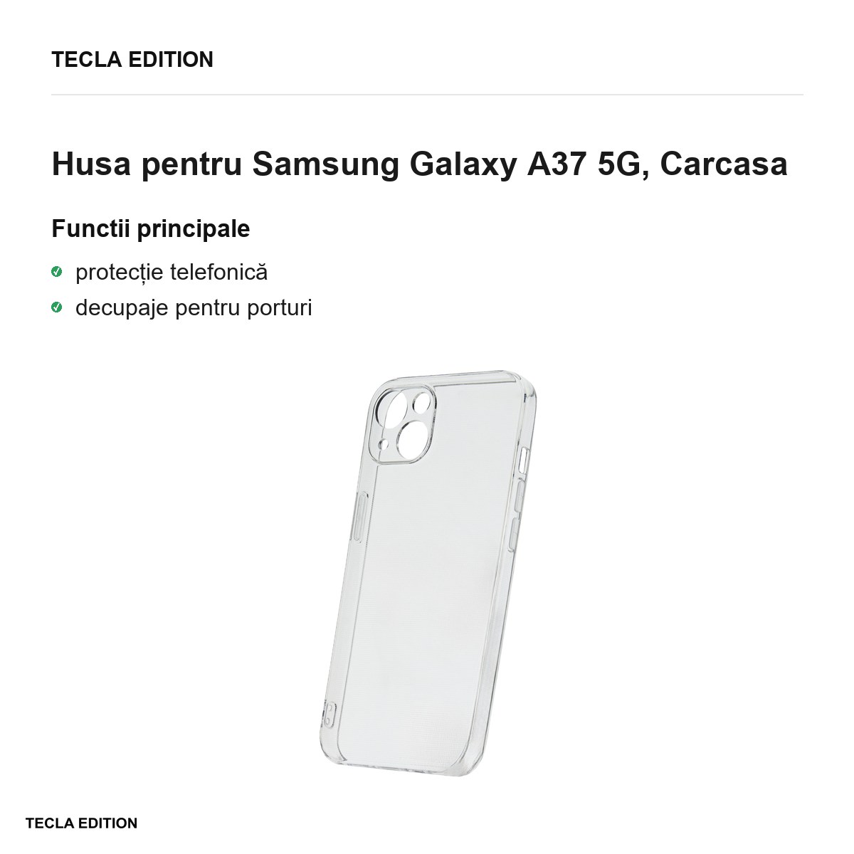 Husa Slim 2 mm Box pentru Samsung Galaxy A37 5G, Carcasa, Transparent [1]