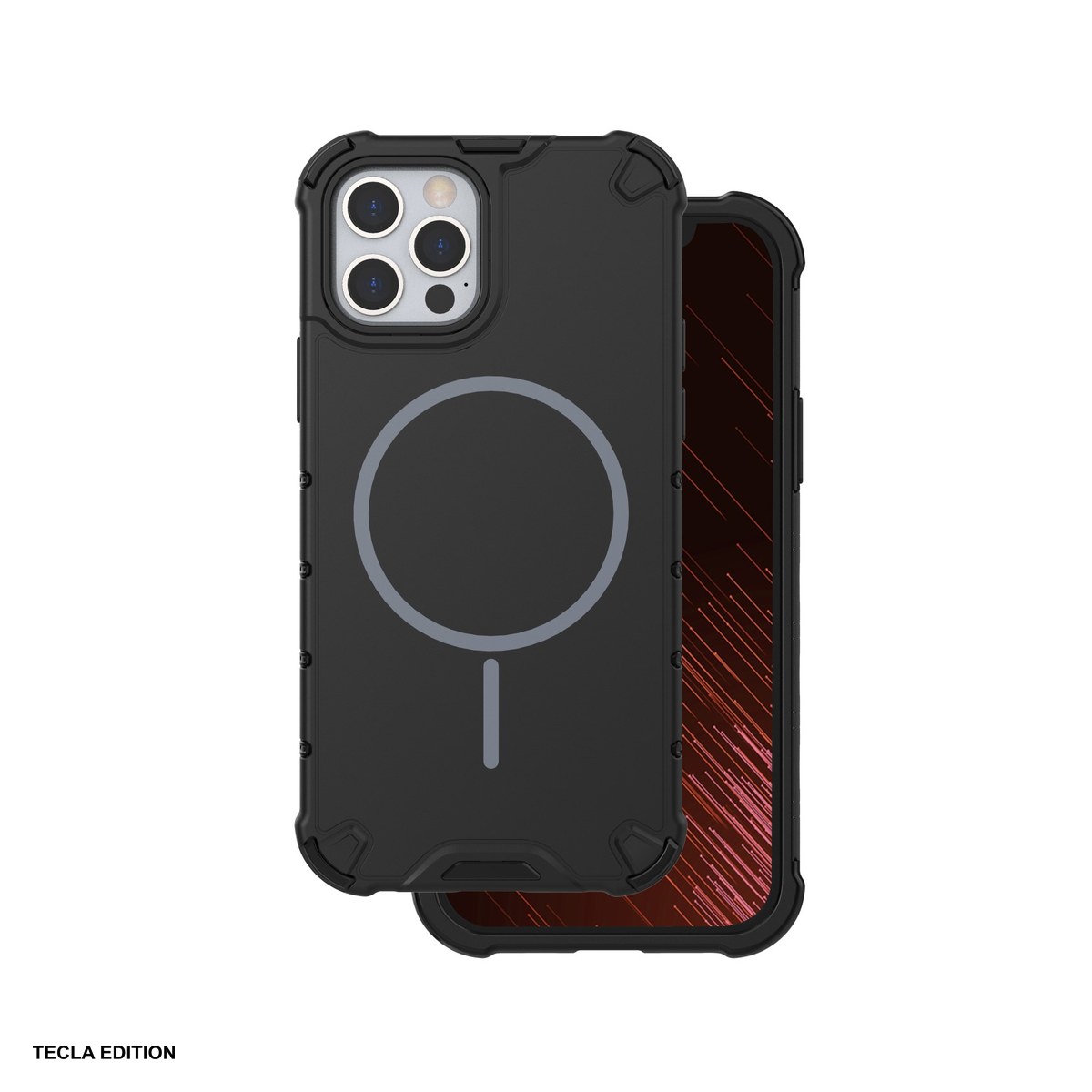Huse si protectii smartphone - Husa Defender 2in1 Mag pentru Apple iPhone 12, Carcasa magnetica, Negru