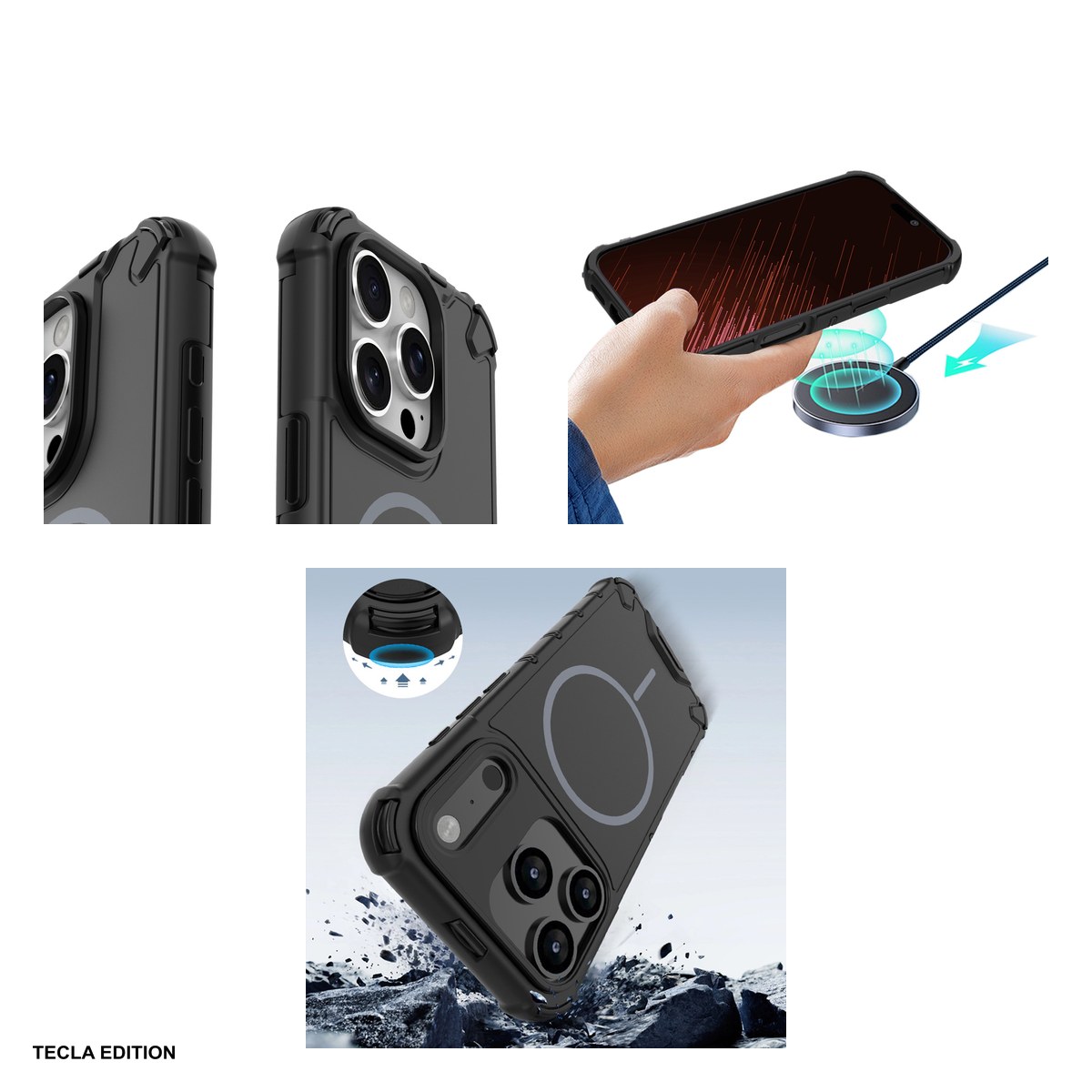Husa Defender 2in1 Mag pentru Apple iPhone 16 Pro, Carcasa magnetica, Negru [4]