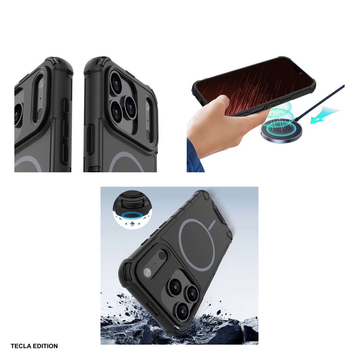 Husa Defender 2in1 Mag pentru Apple iPhone 17 Pro, Carcasa magnetica, Negru [4]