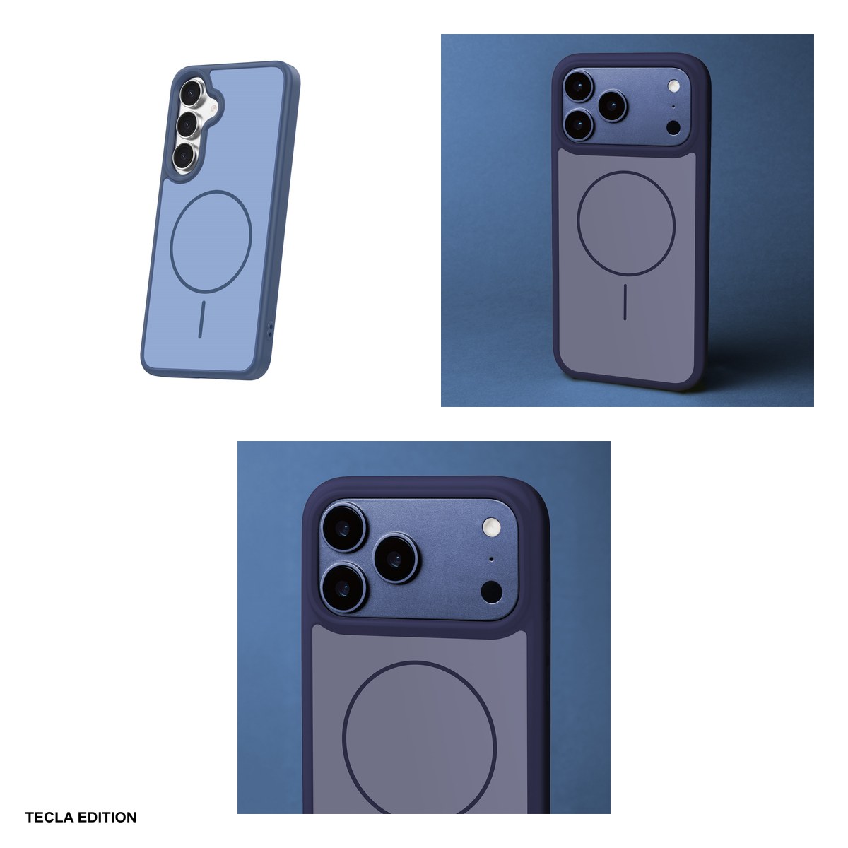 Husa Frame Thin Mag pentru Samsung Galaxy S25 FE, Carcasa magnetica, Albastru inchis [3]
