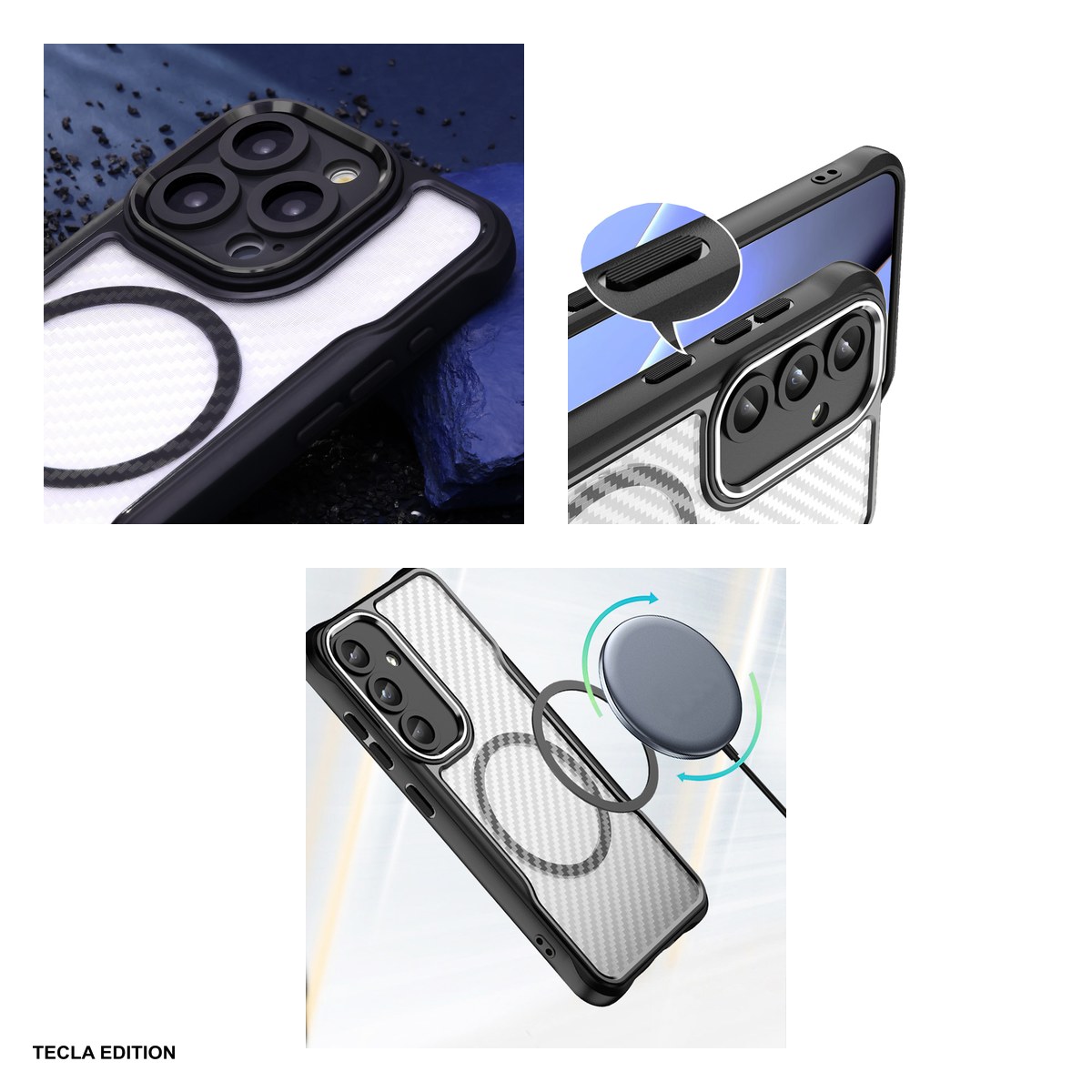 Husa Defender Carbon Mag pentru Samsung Galaxy S26 Plus, Carcasa magnetica, Negru [3]