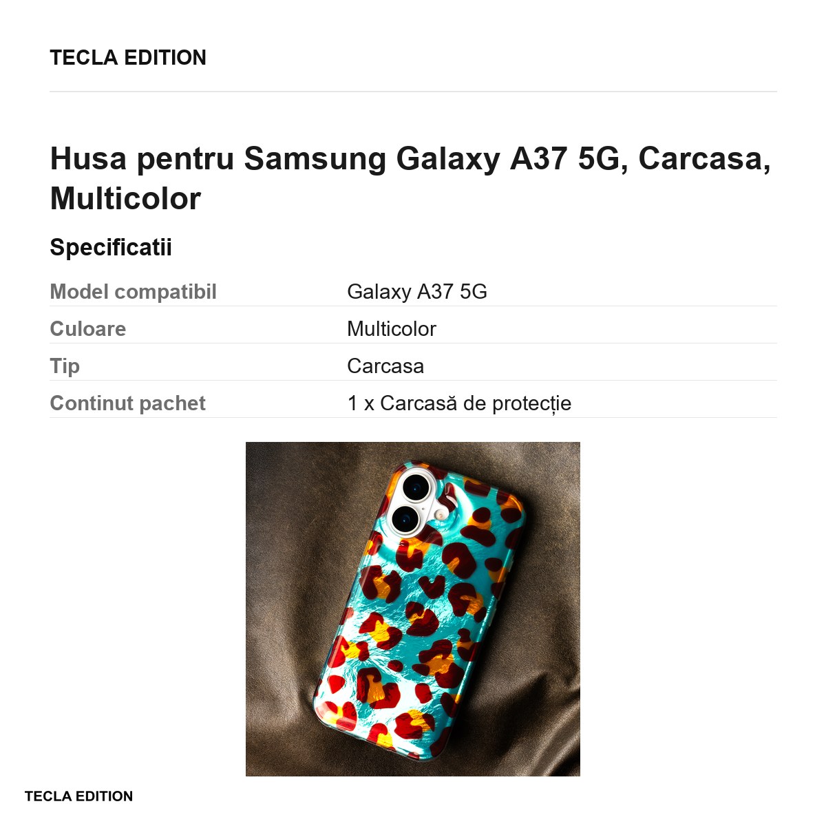 Husa Animal Print Crazy Cheetah pentru Samsung Galaxy A37 5G, Carcasa, Multicolor [2]
