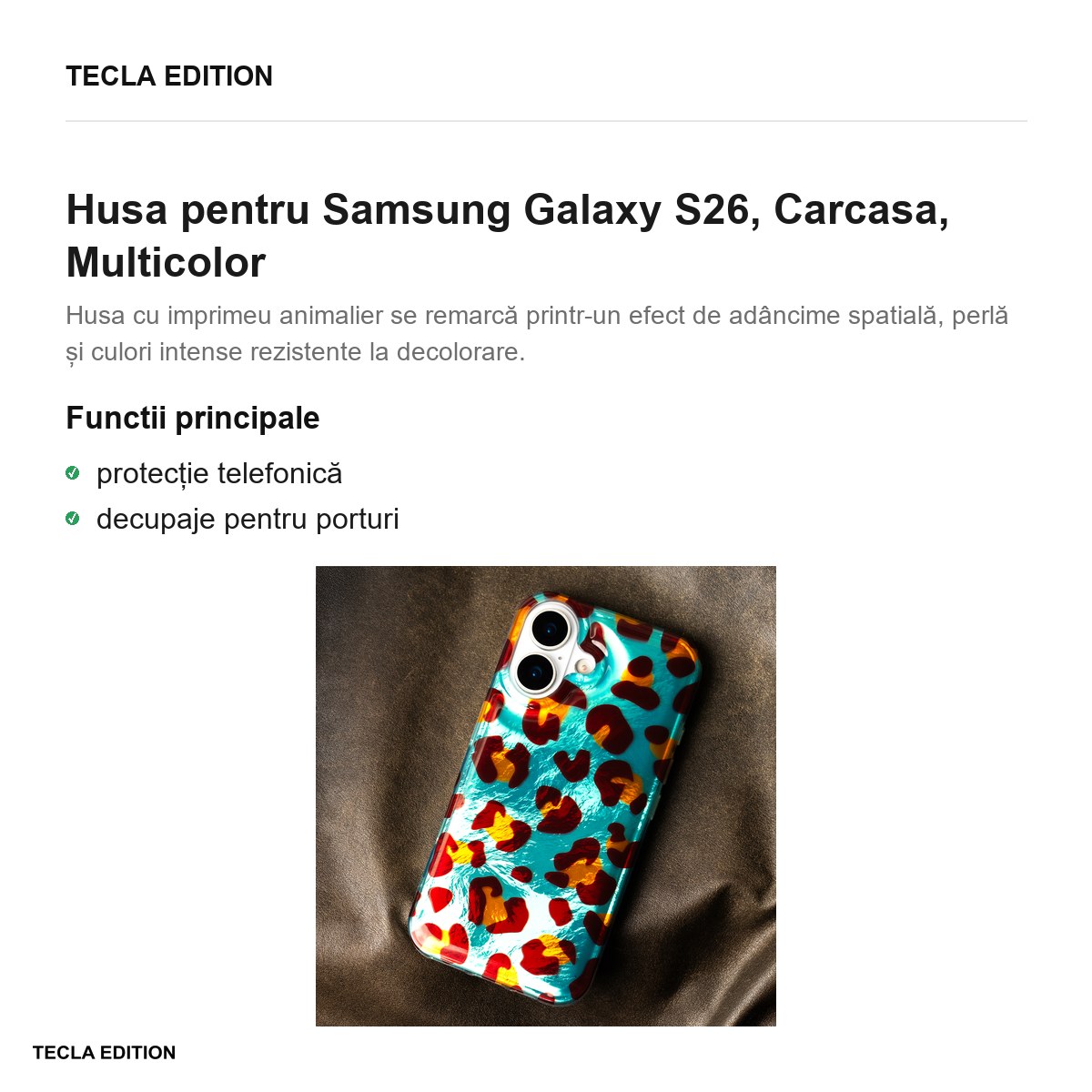 Husa Animal Print Crazy Cheetah pentru Samsung Galaxy S26, Carcasa, Multicolor [1]