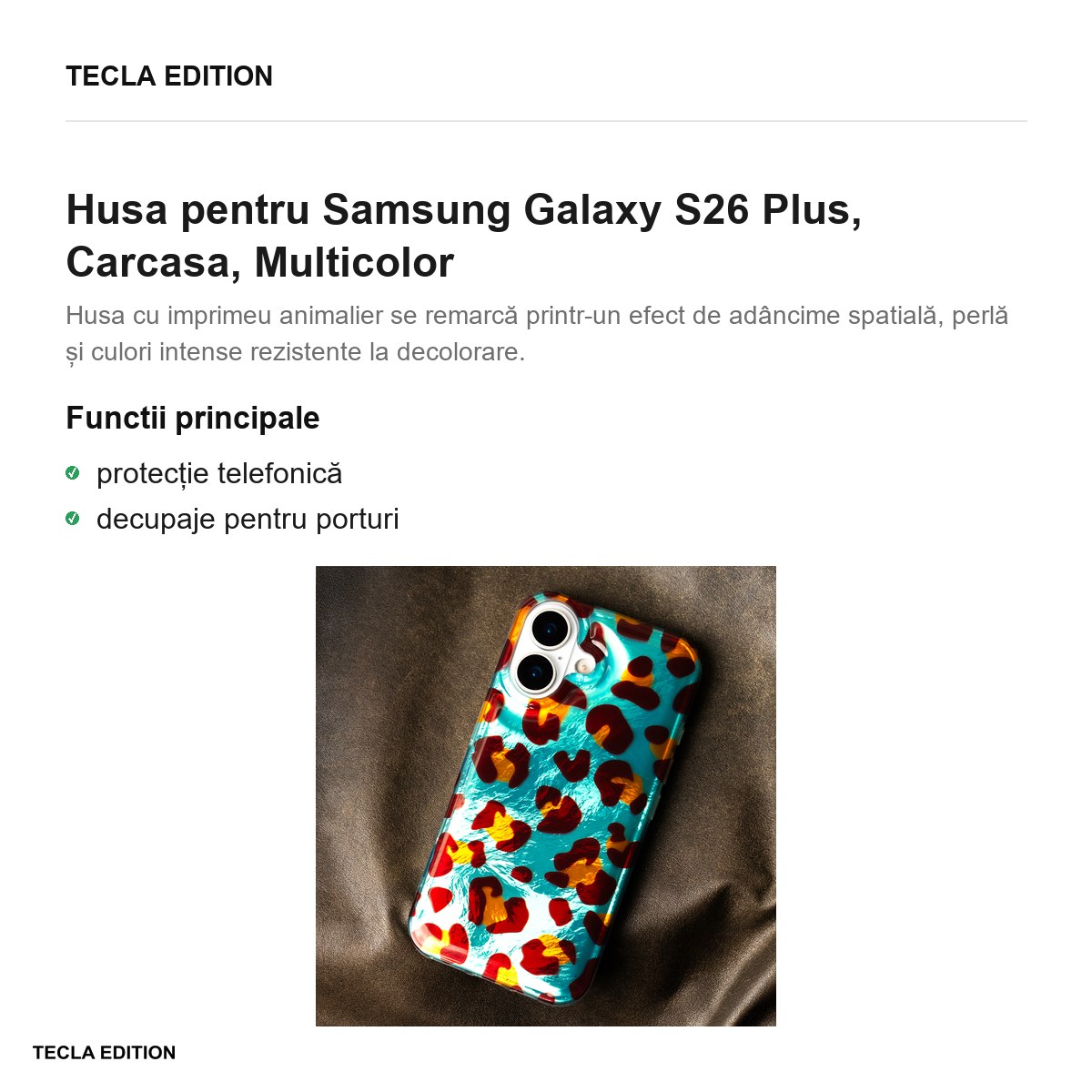 Husa Animal Print Crazy Cheetah pentru Samsung Galaxy S26 Plus, Carcasa, Multicolor [1]