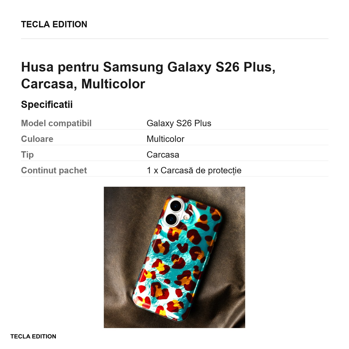 Husa Animal Print Crazy Cheetah pentru Samsung Galaxy S26 Plus, Carcasa, Multicolor [2]