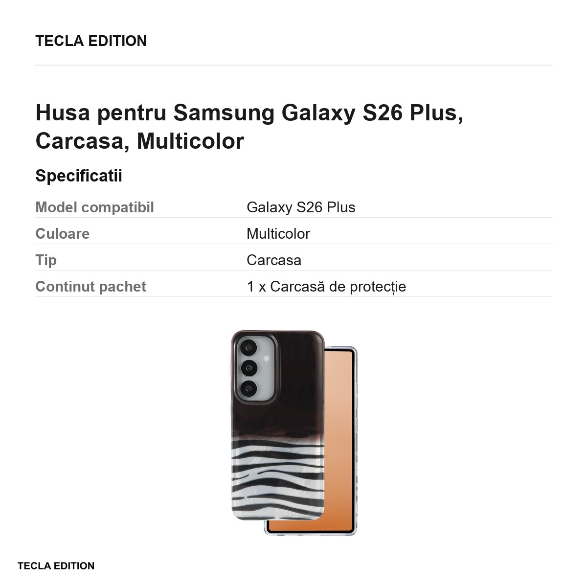 Husa Animal Print Okapi pentru Samsung Galaxy S26 Plus, Carcasa, Multicolor [2]