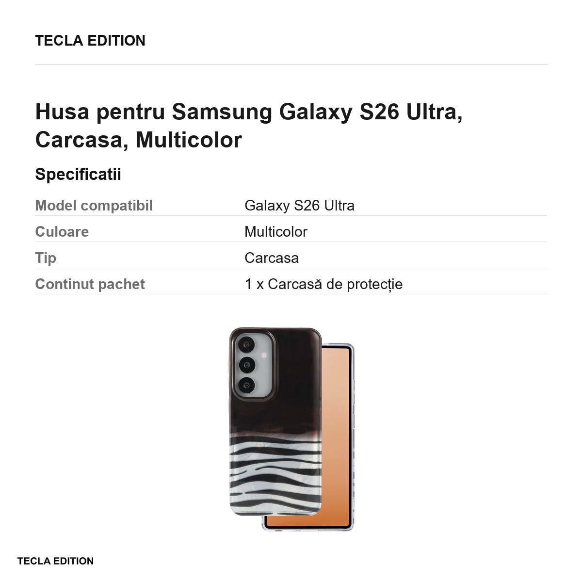 Husa Animal Print Okapi pentru Samsung Galaxy S26 Ultra, Carcasa, Multicolor [2]